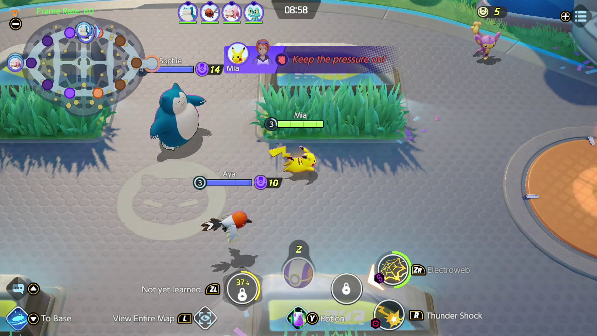 Скриншот игрового процесса Pokémon UNITE