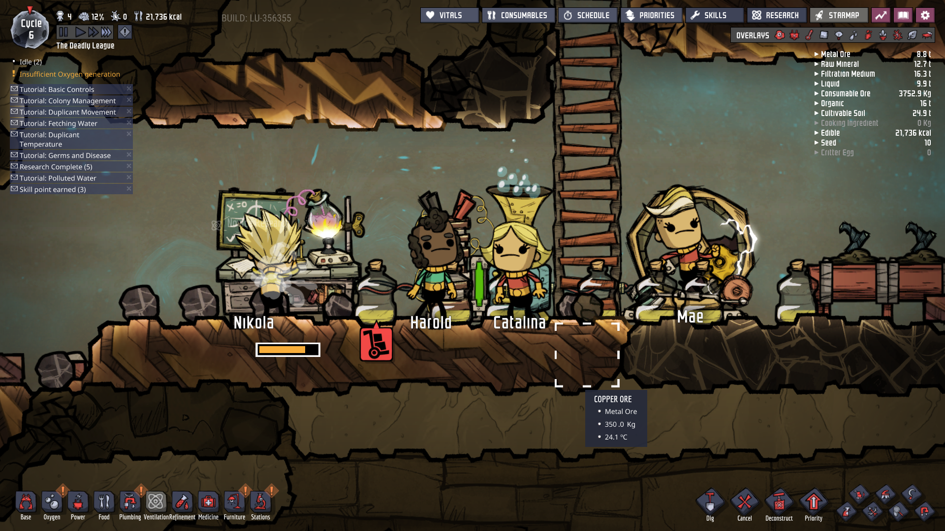 Oxygen Not Included — игровой процесс