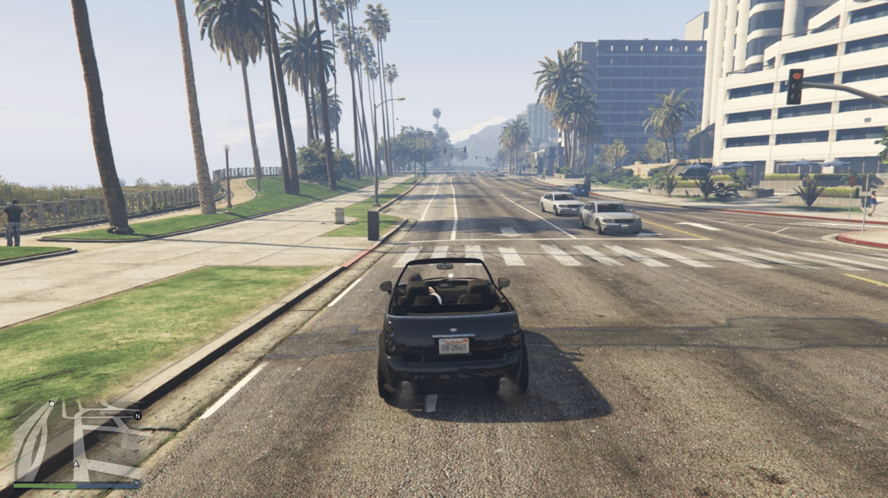 Поездка по улицам Лос-Сантоса в Grand Theft Auto V