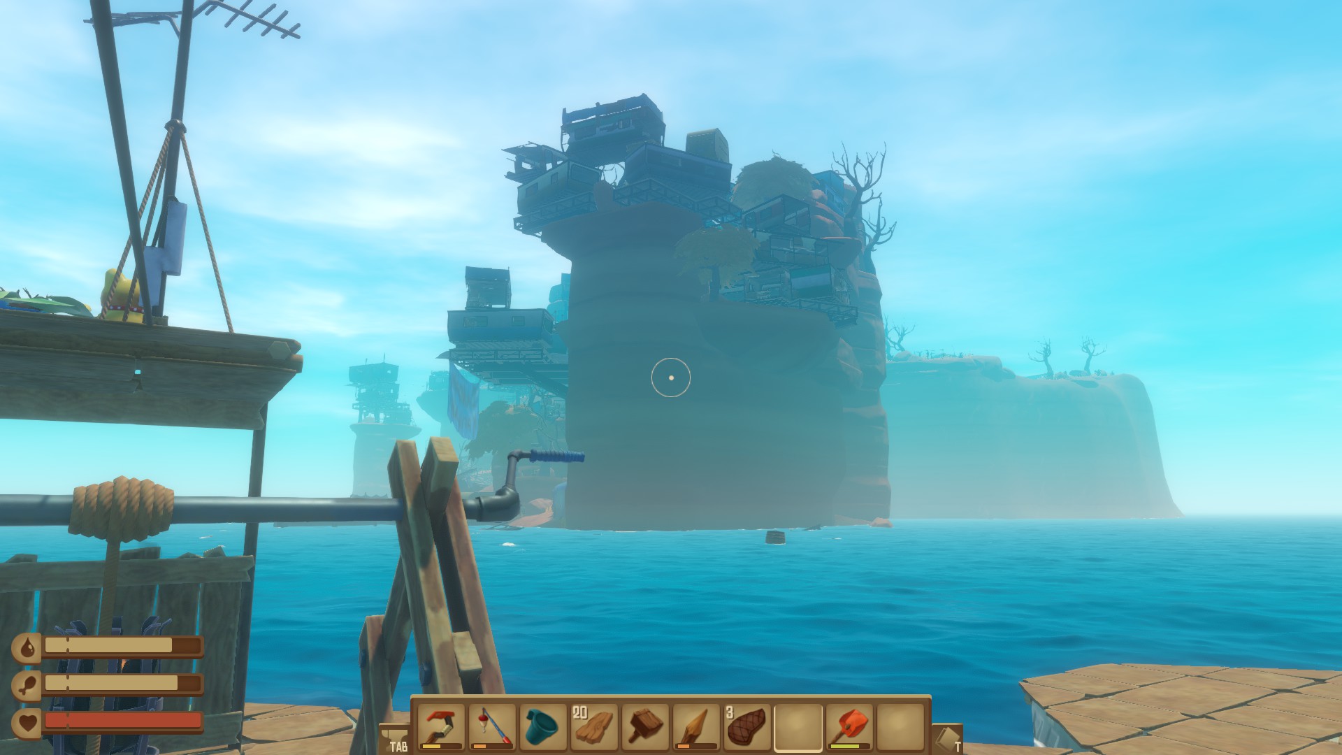 Путешествие к острову в Raft
