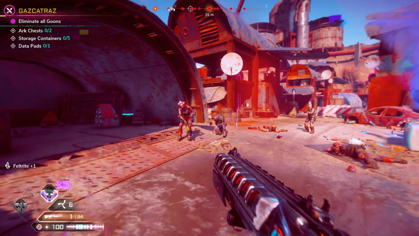 Игровой процесс Rage 2: перестрелка в промышленном комплексе