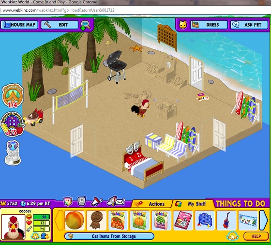 Игровой процесс Webkinz