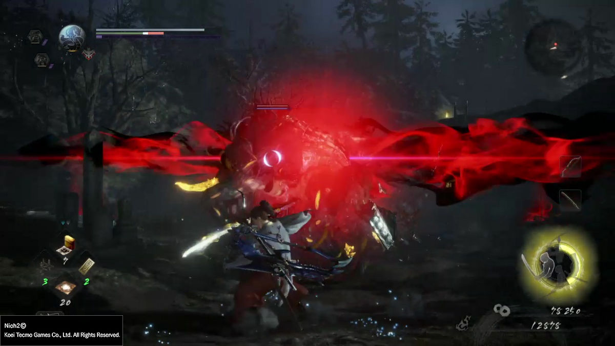 Бой с ёкаем в Nioh 2