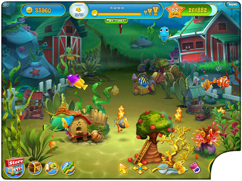 Скриншот игрового процесса Fishdom