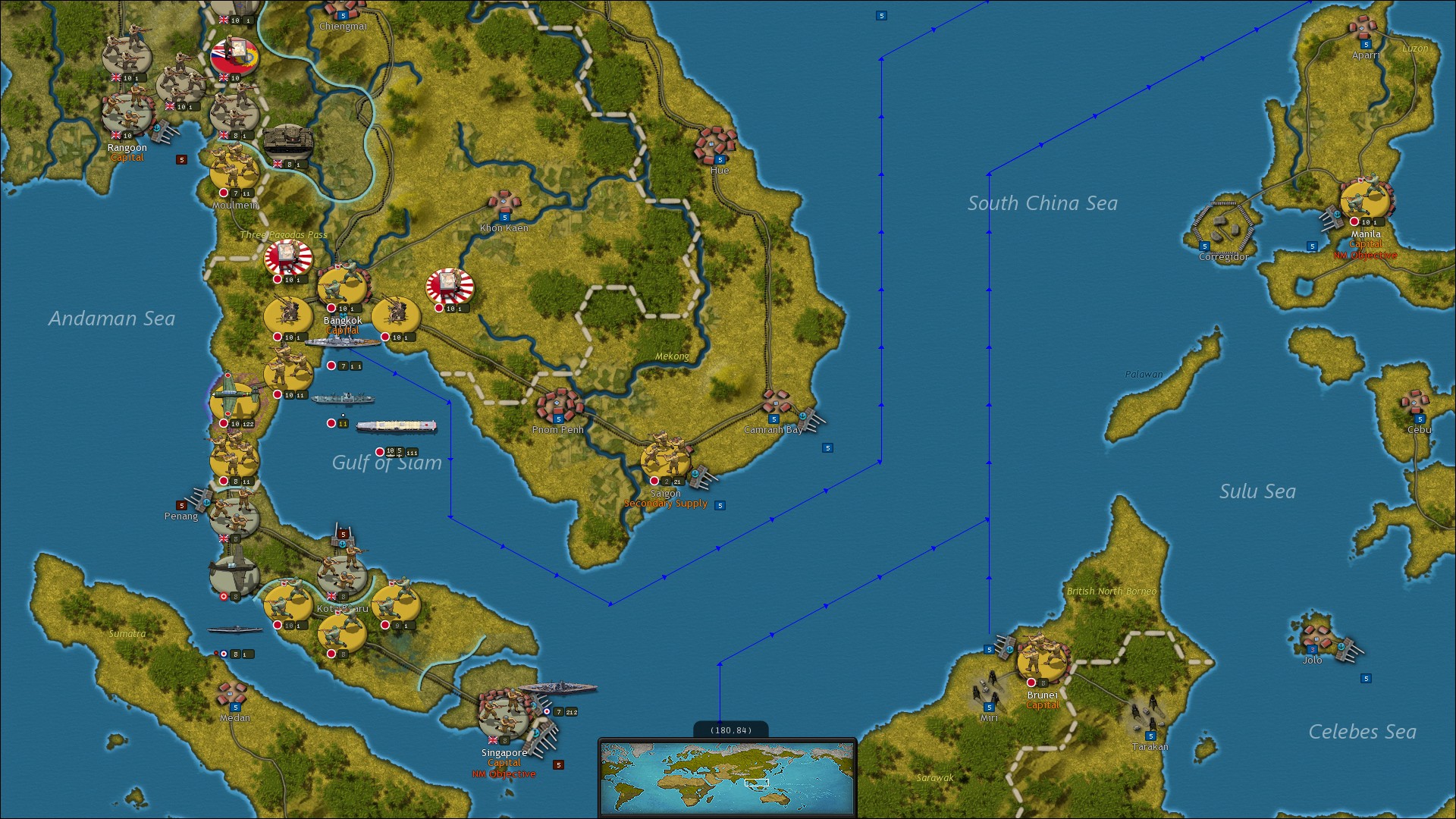 Игровой процесс Strategic Command WWII: World at War