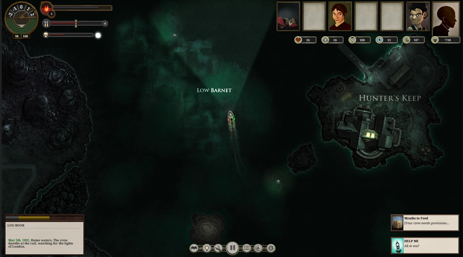 Скриншот игрового процесса Sunless Sea