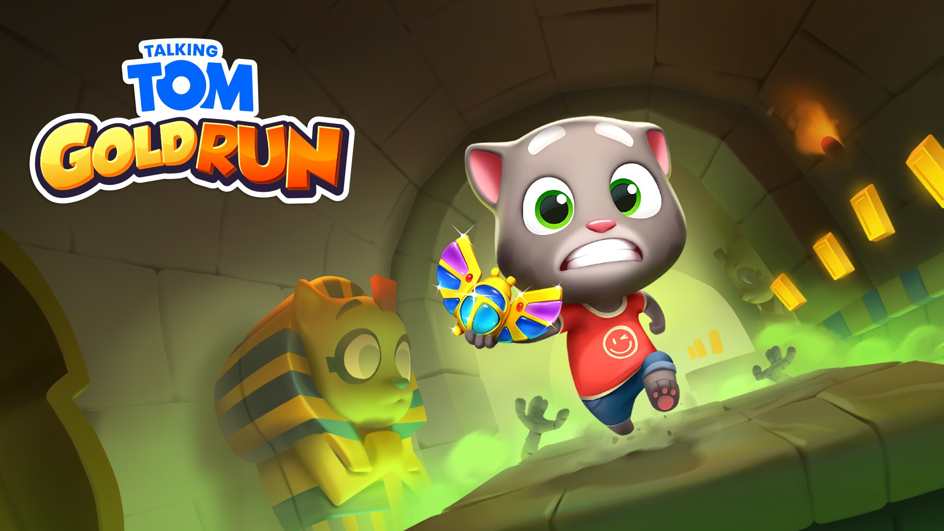 Игровой процесс Talking Tom Gold Run