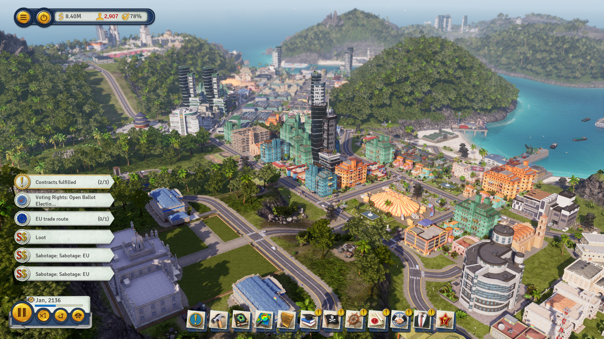 Скриншот игрового процесса Tropico 6