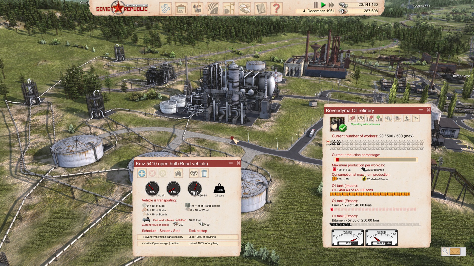 Скриншот игрового процесса Workers and Resources Soviet Republic