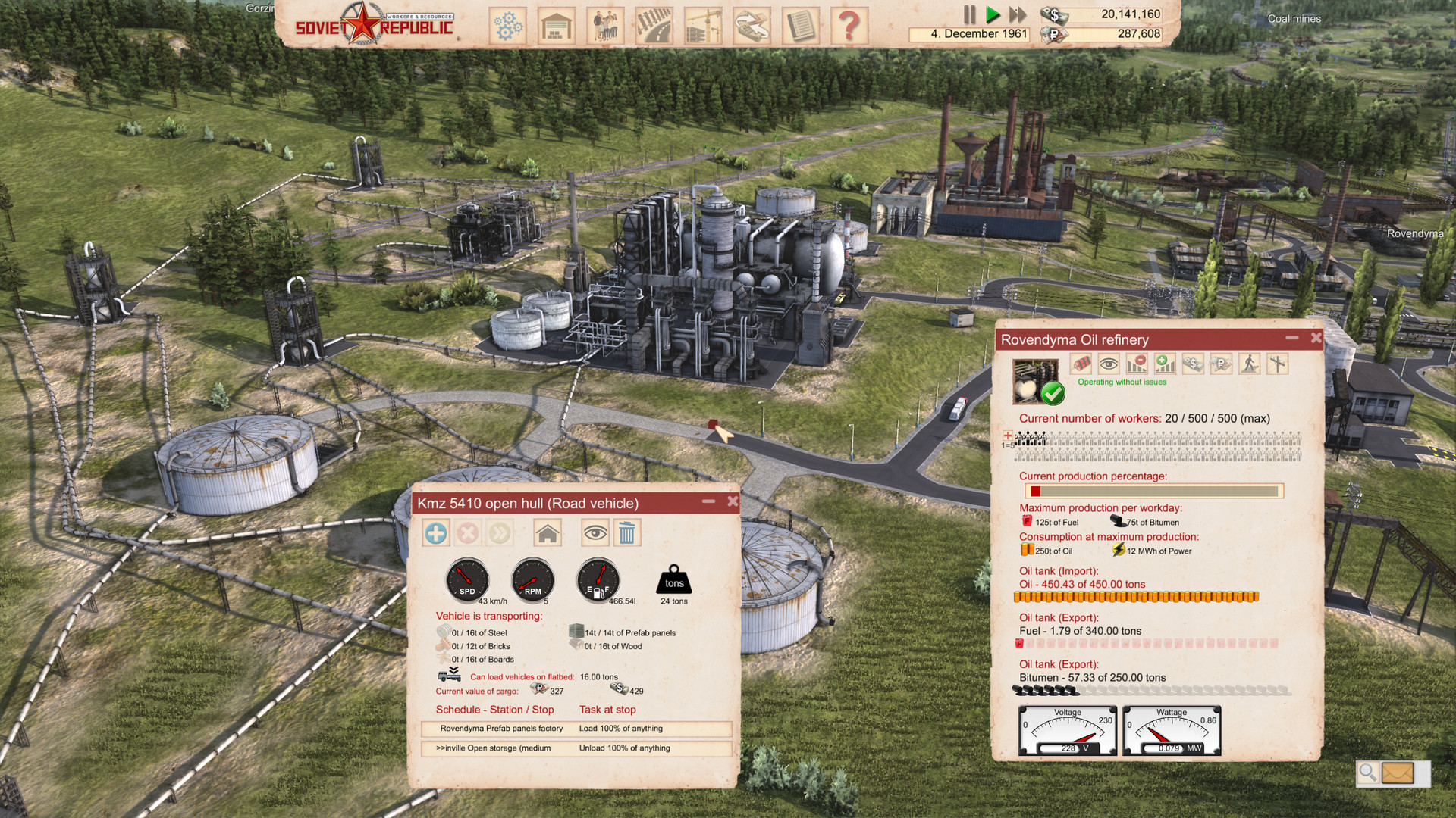 Скриншот игрового процесса Workers & Resources: Soviet Republic