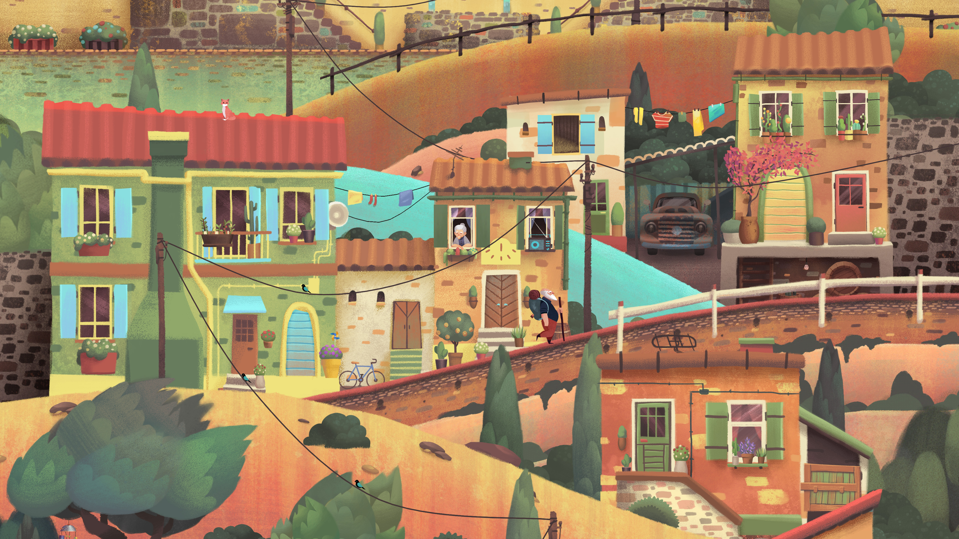 Геймплей Old Man’s Journey: путешествие пожилого героя по приморскому городку