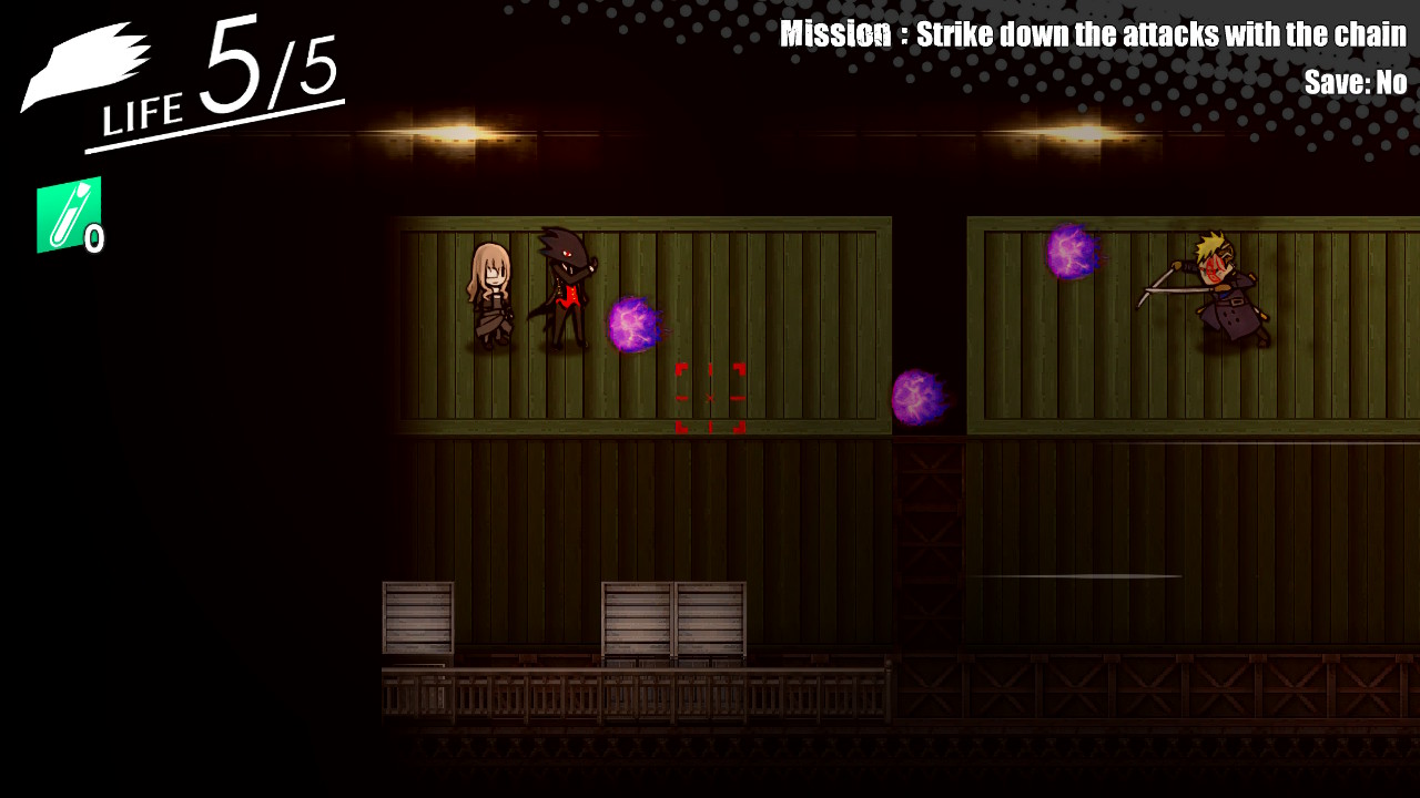 Игровой процесс Noel the Mortal Fate: испытание в тёмном помещении