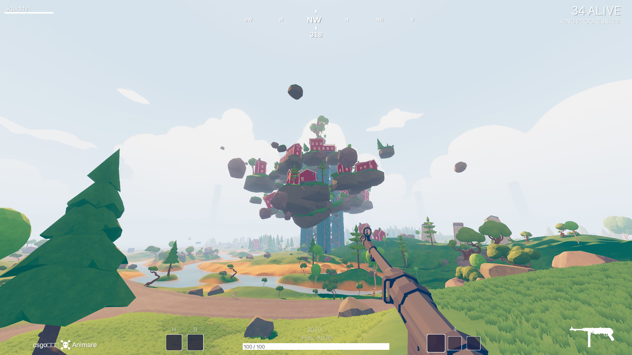 Totally Accurate Battlegrounds — вид от первого лица на фантастическую игровую карту