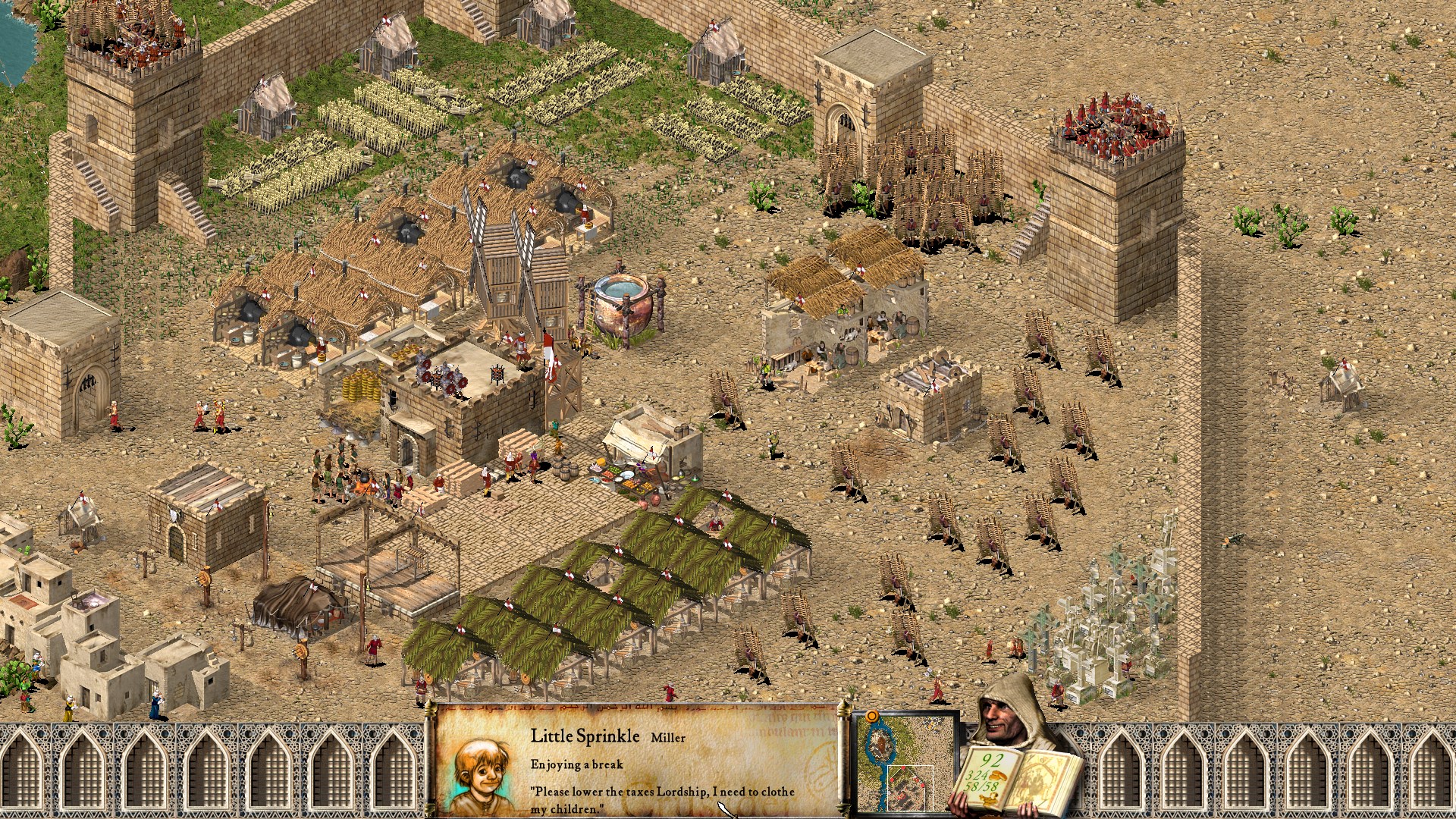 Замок и хозяйственные постройки в Stronghold Crusader