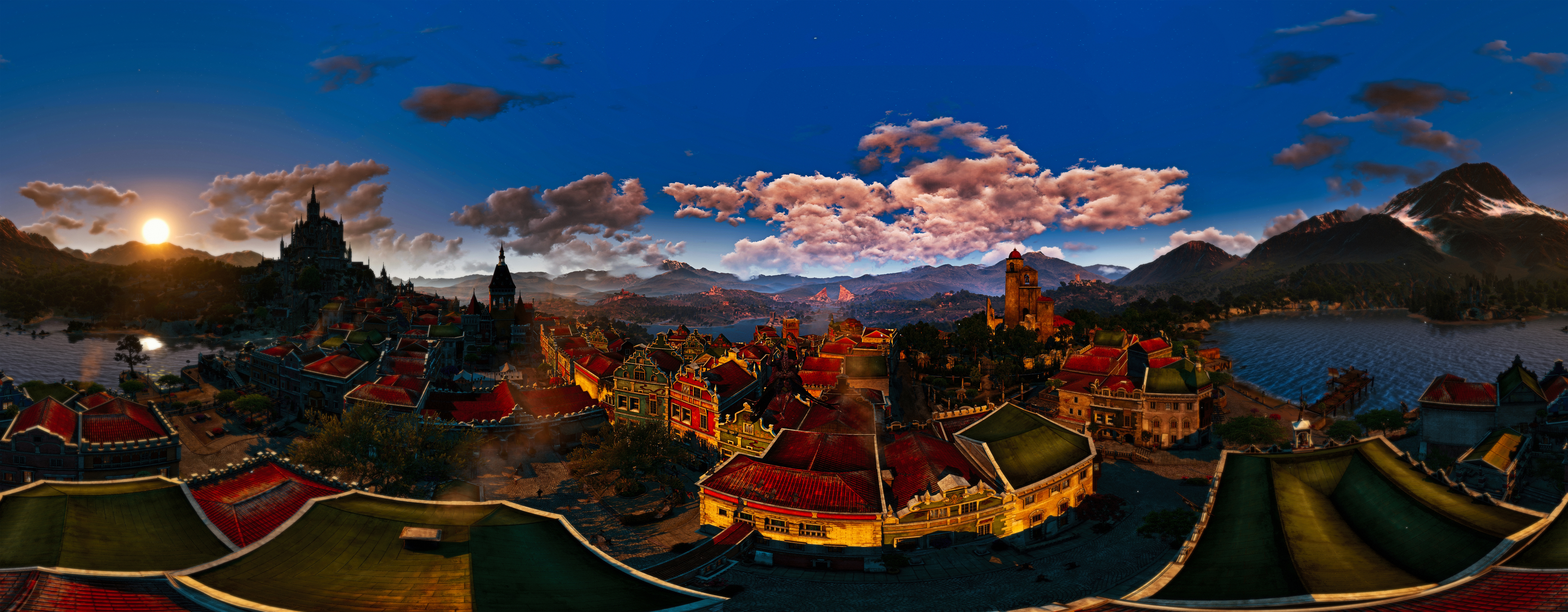 The Witcher 3: Wild Hunt — панорама городского игрового мира