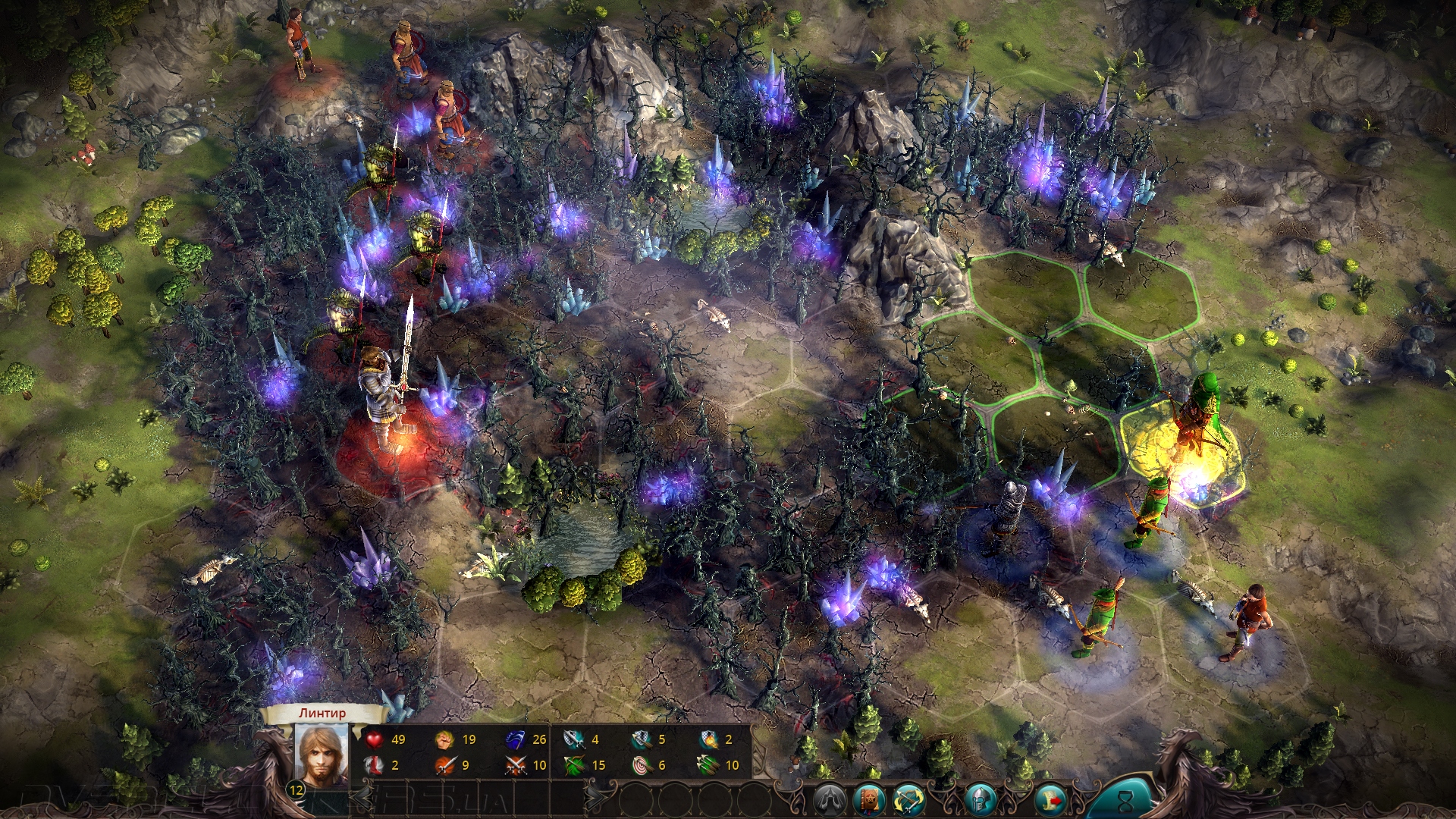 Пошаговое сражение на гексах в Eador: Masters of the Broken World