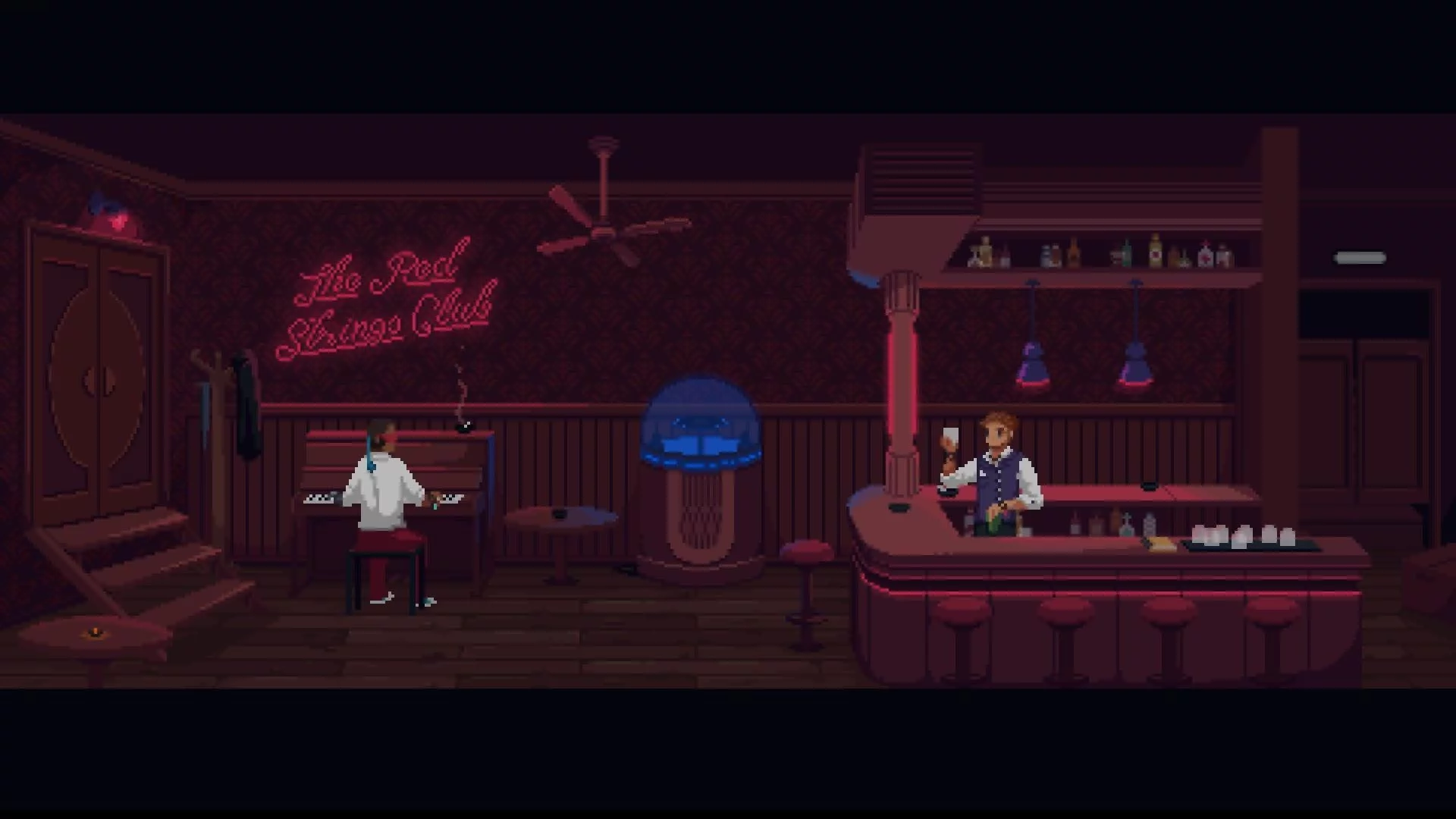 The Red Strings Club: разговор с посетителем за барной стойкой