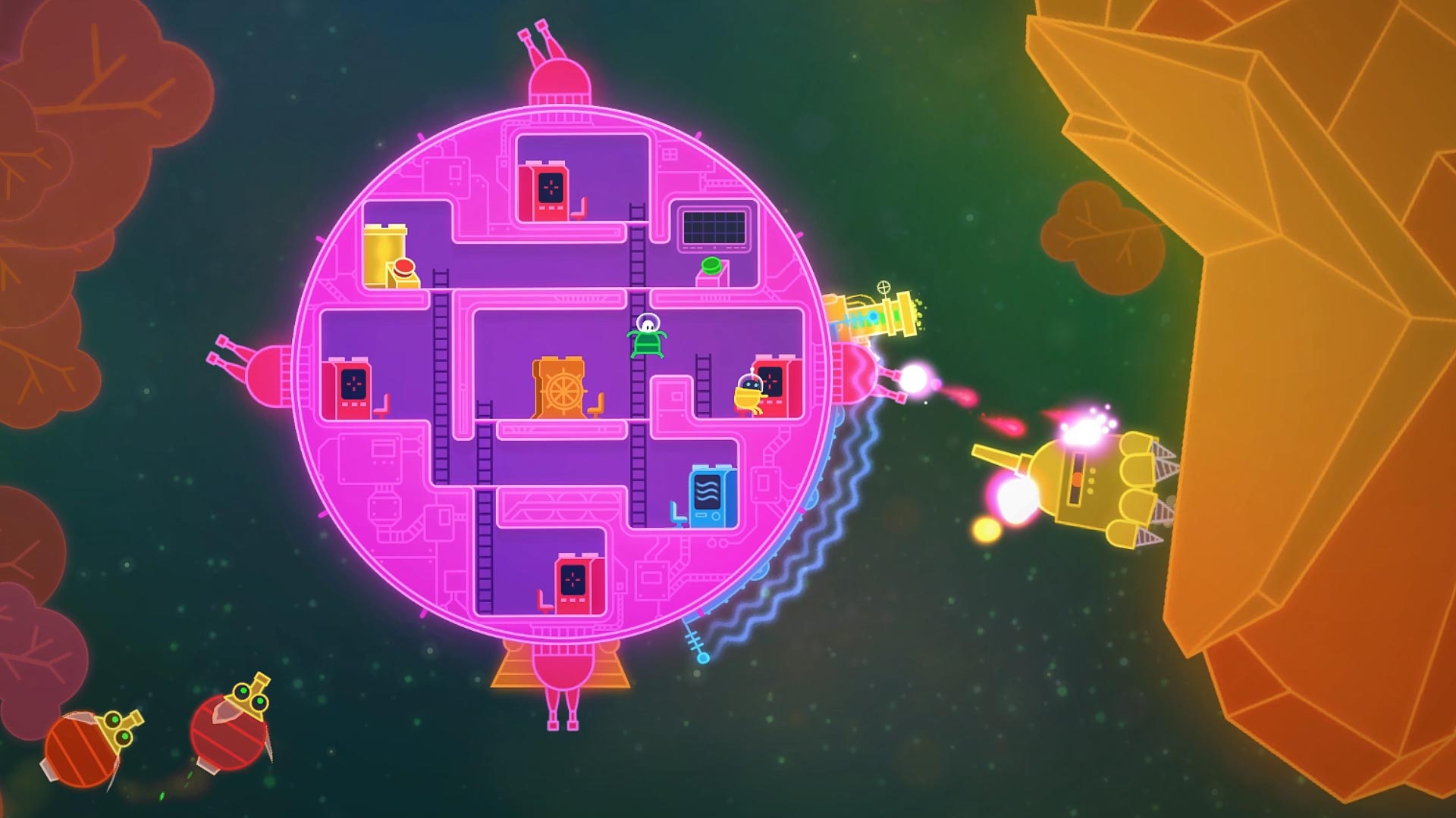 Управление боевыми станциями корабля в Lovers in a Dangerous Spacetime