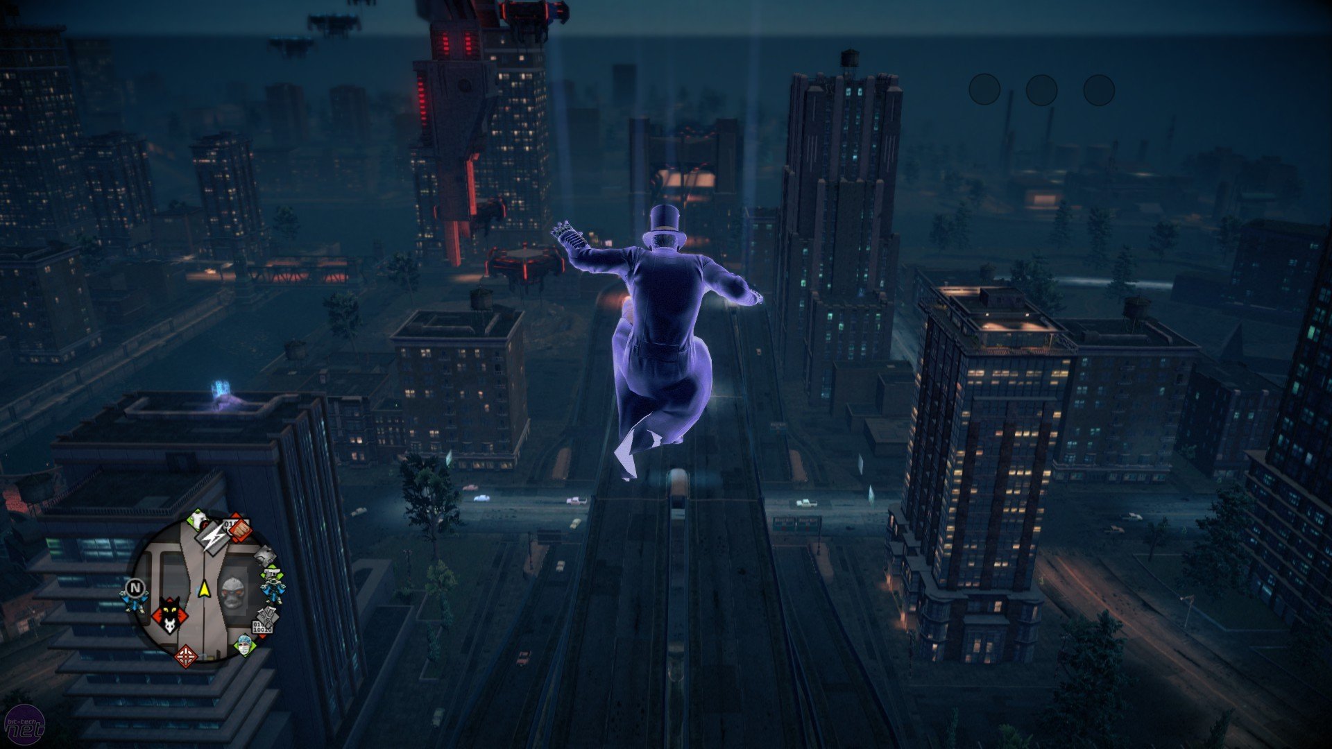 Игровой процесс Saints Row IV: суперпрыжок над ночным городом