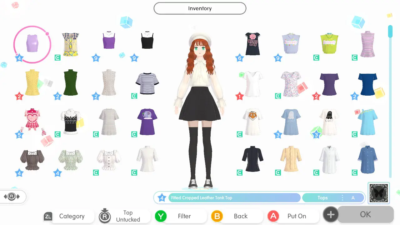 Игровой процесс Fashion Dreamer: подбор одежды в гардеробе