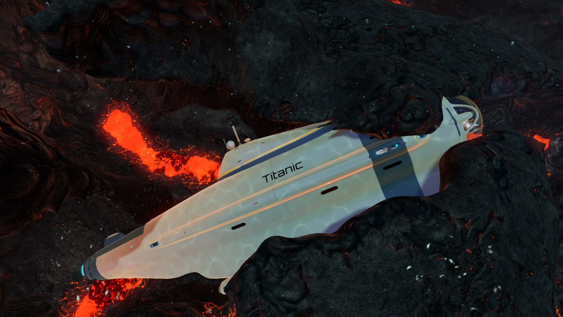 Игровой процесс Subnautica: подводная лодка Cyclops в глубинах океана