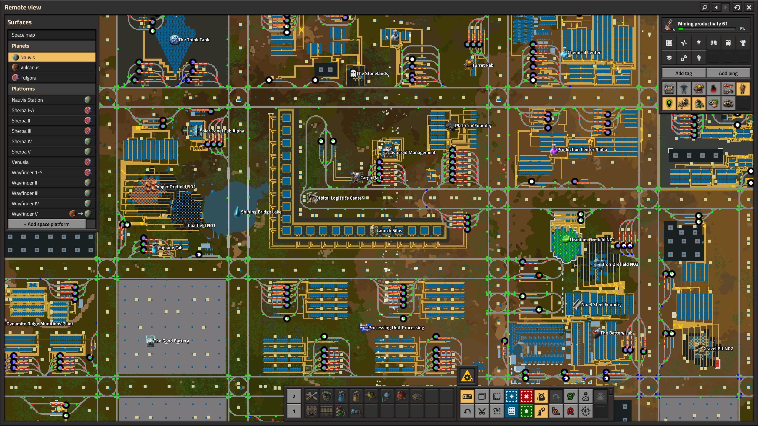 Развитая автоматизированная фабрика в Factorio