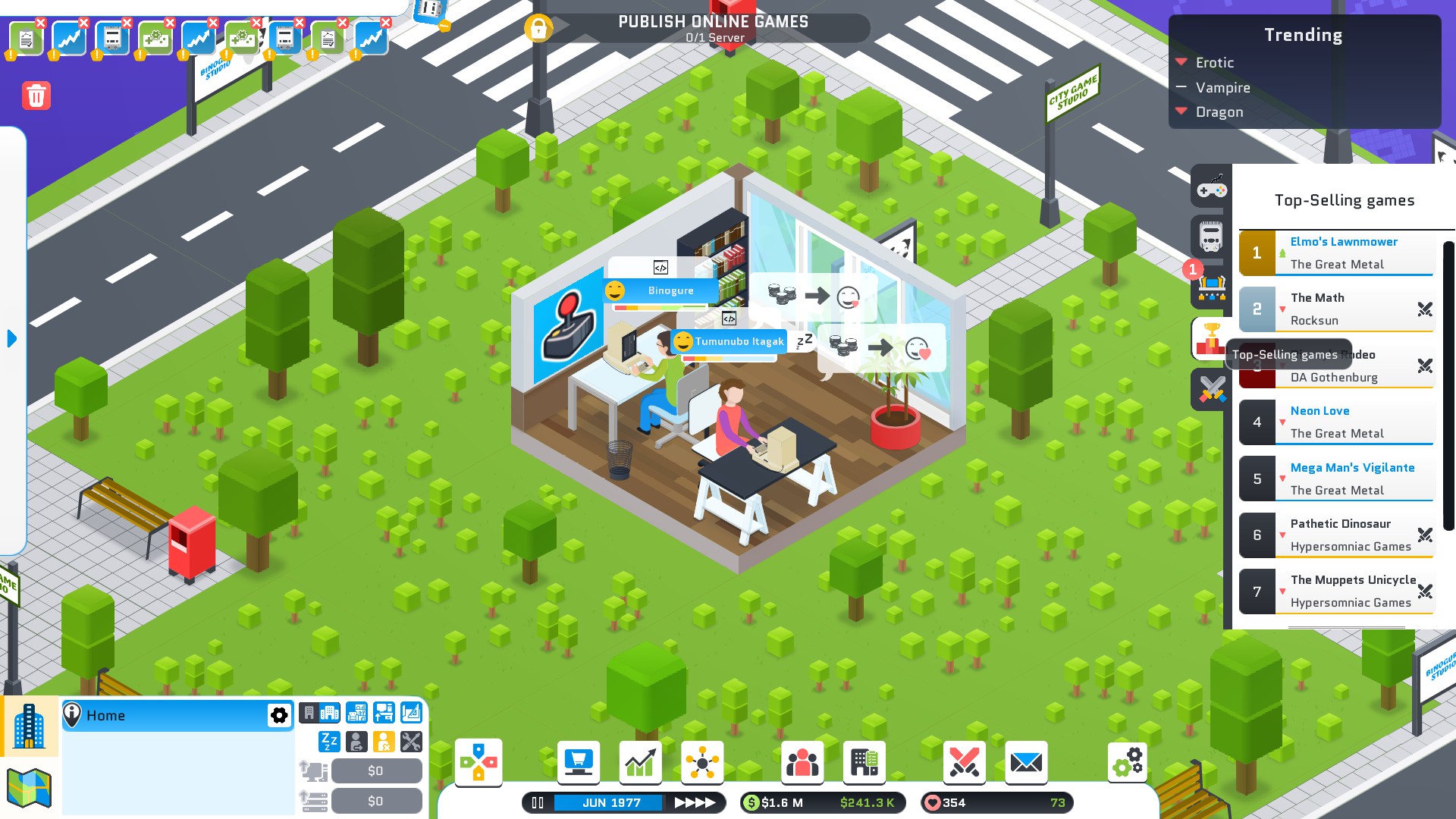 Небольшая игровая студия в City Game Studio