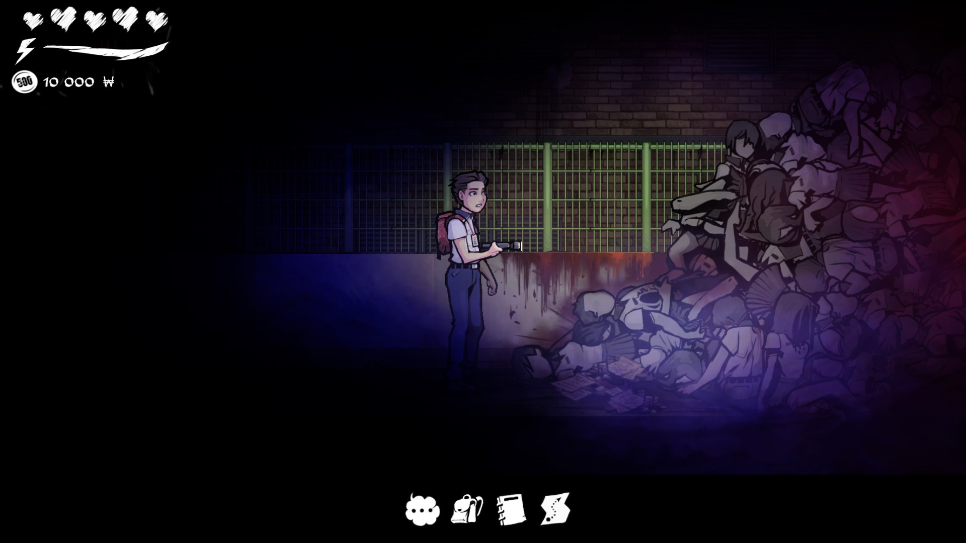 Игровой процесс The Coma Recut: школьник исследует тёмные коридоры