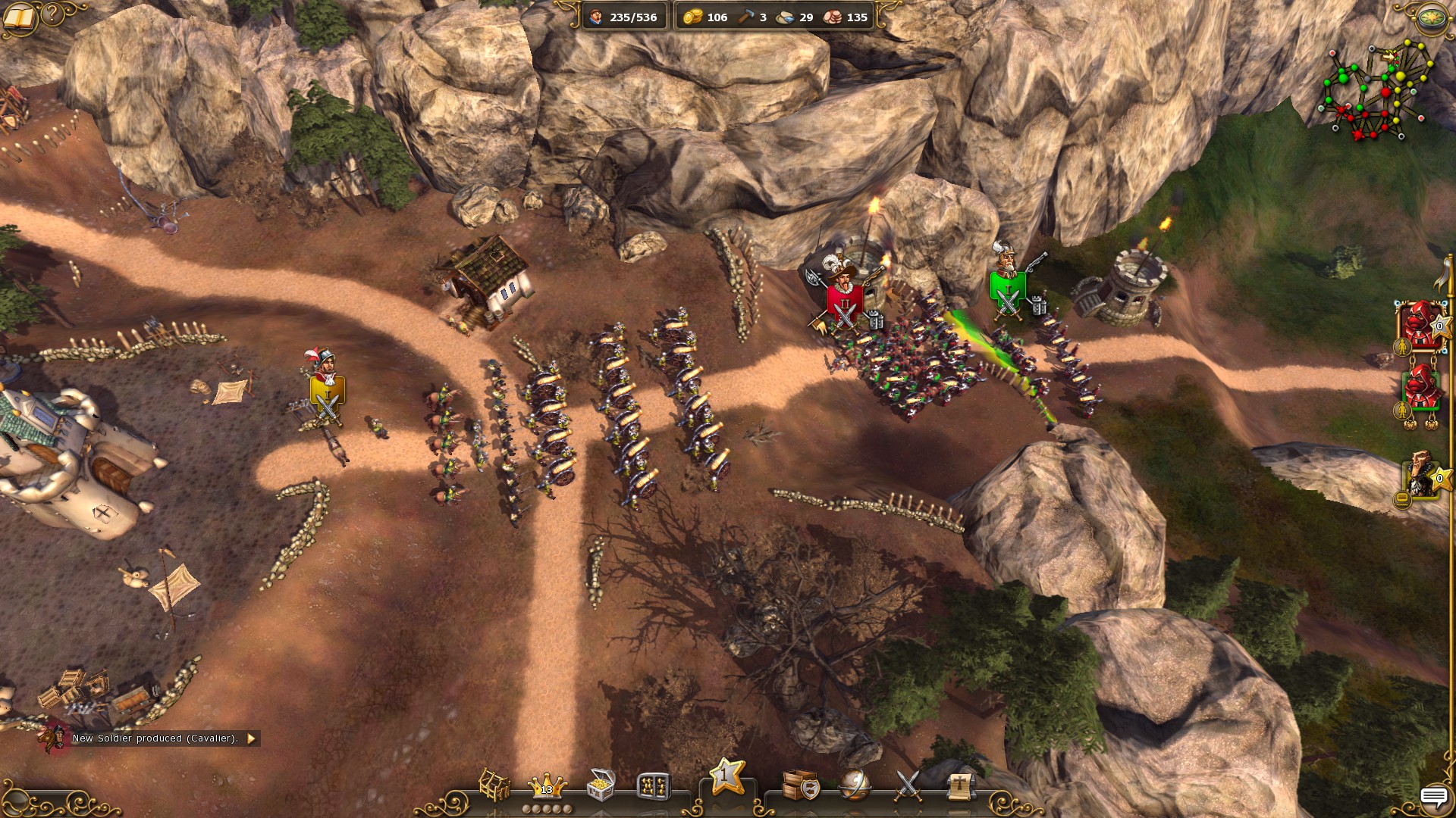 Войска и дороги между поселениями в The Settlers 7