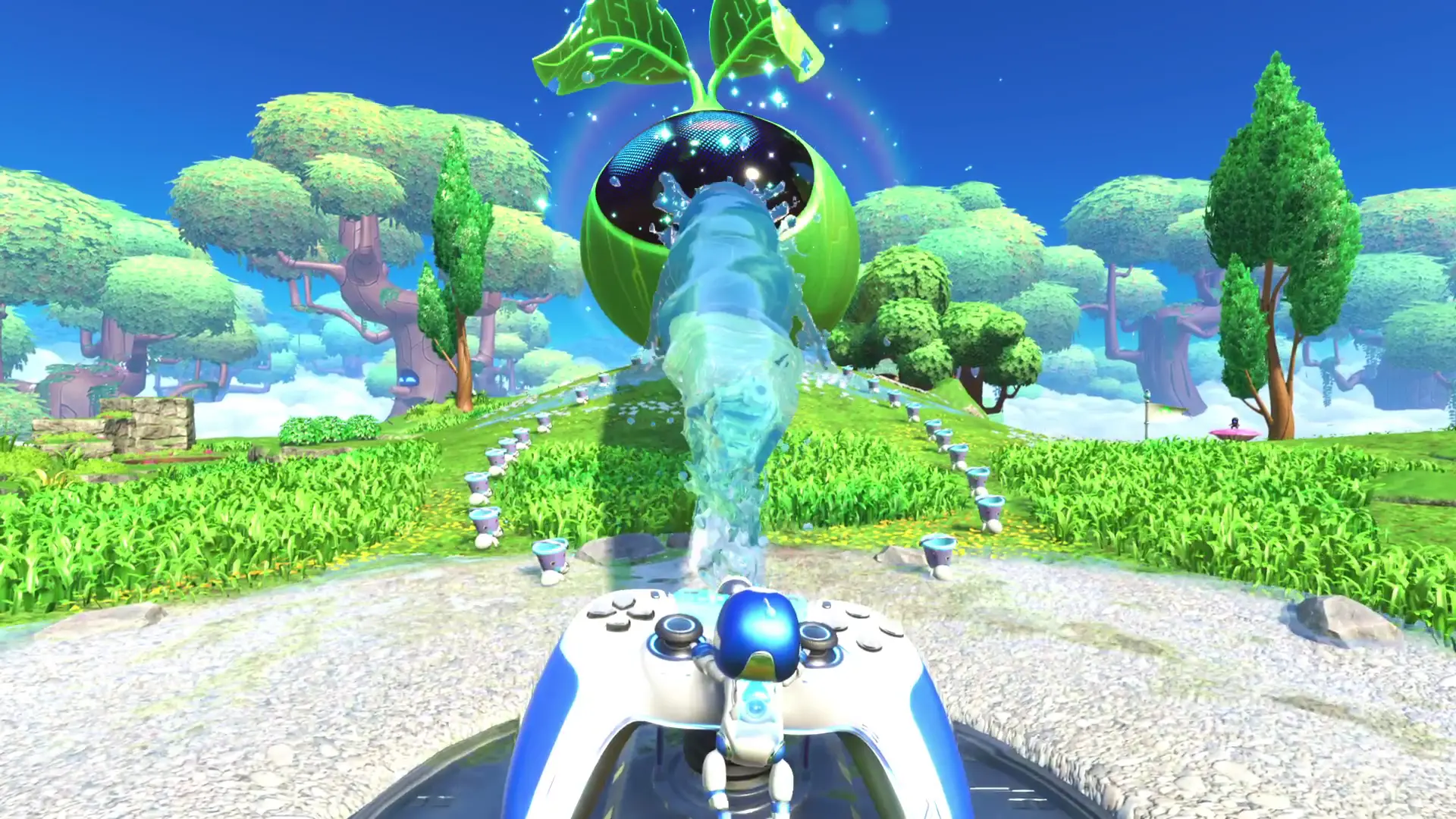 Геймплей Astro Bot: взаимодействие с окружением на уровне