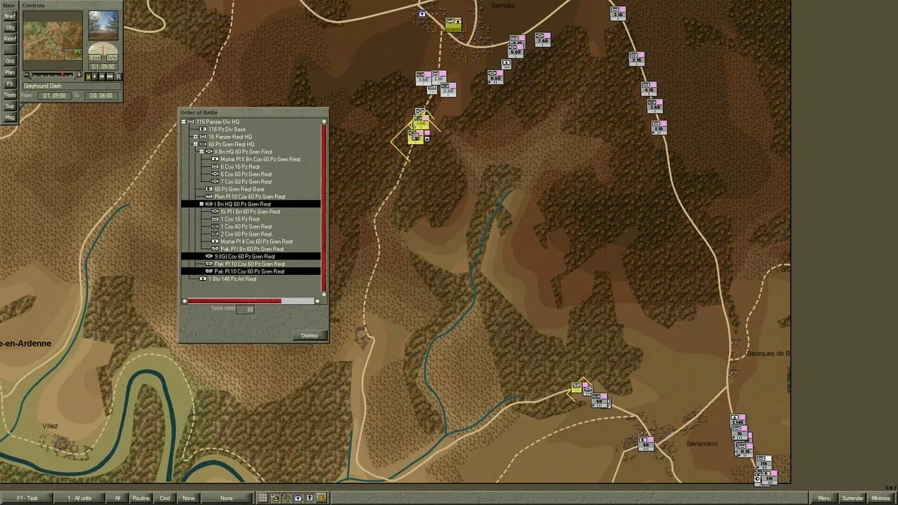 Command Ops 2 — оперативная карта с боевыми подразделениями и системой приказов
