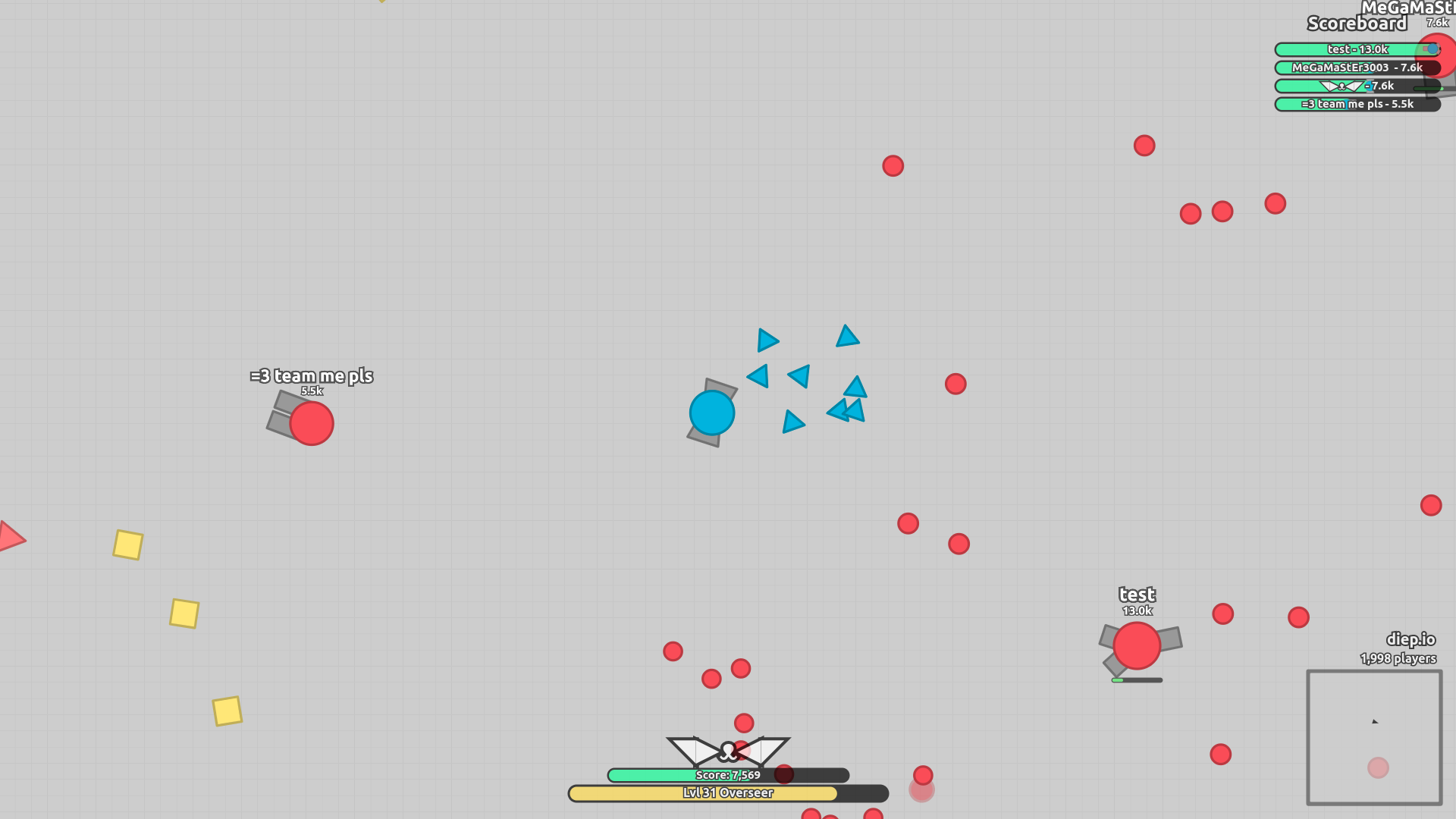 Игровой процесс Diep.io