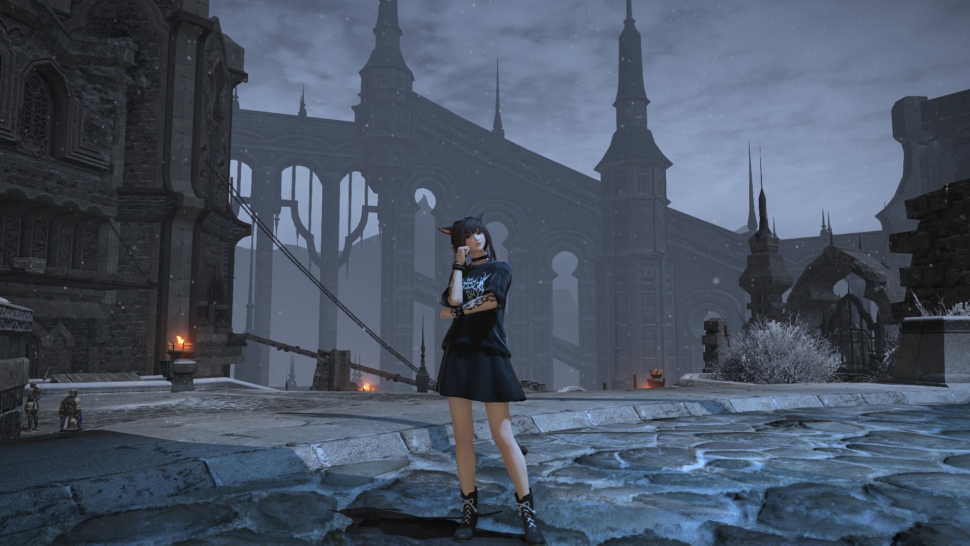 Персонаж в игровой локации Final Fantasy XIV Online