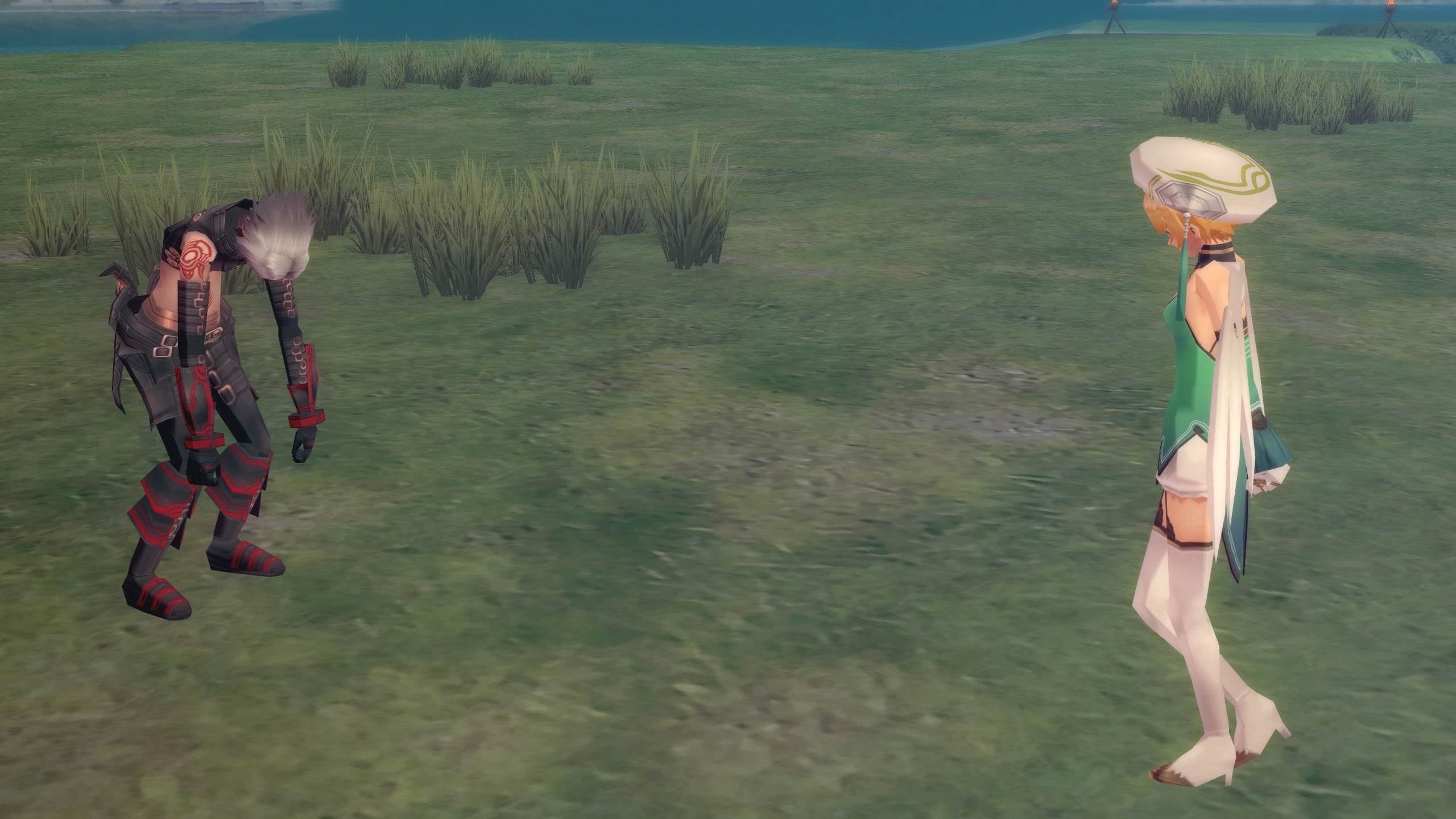Персонажи .hack//G.U. Last Recode в игровой локации