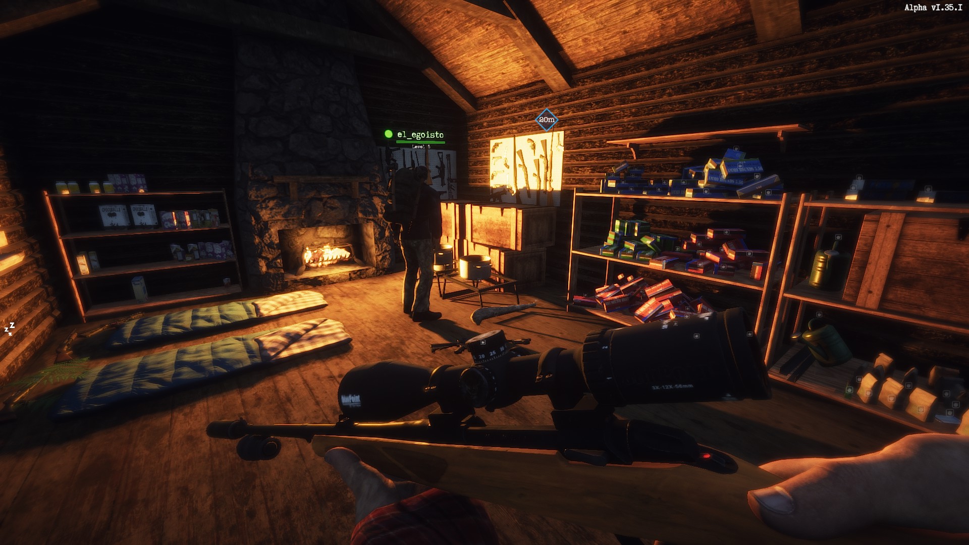 Игровой процесс Survive the Nights: обустроенное убежище с запасами оружия