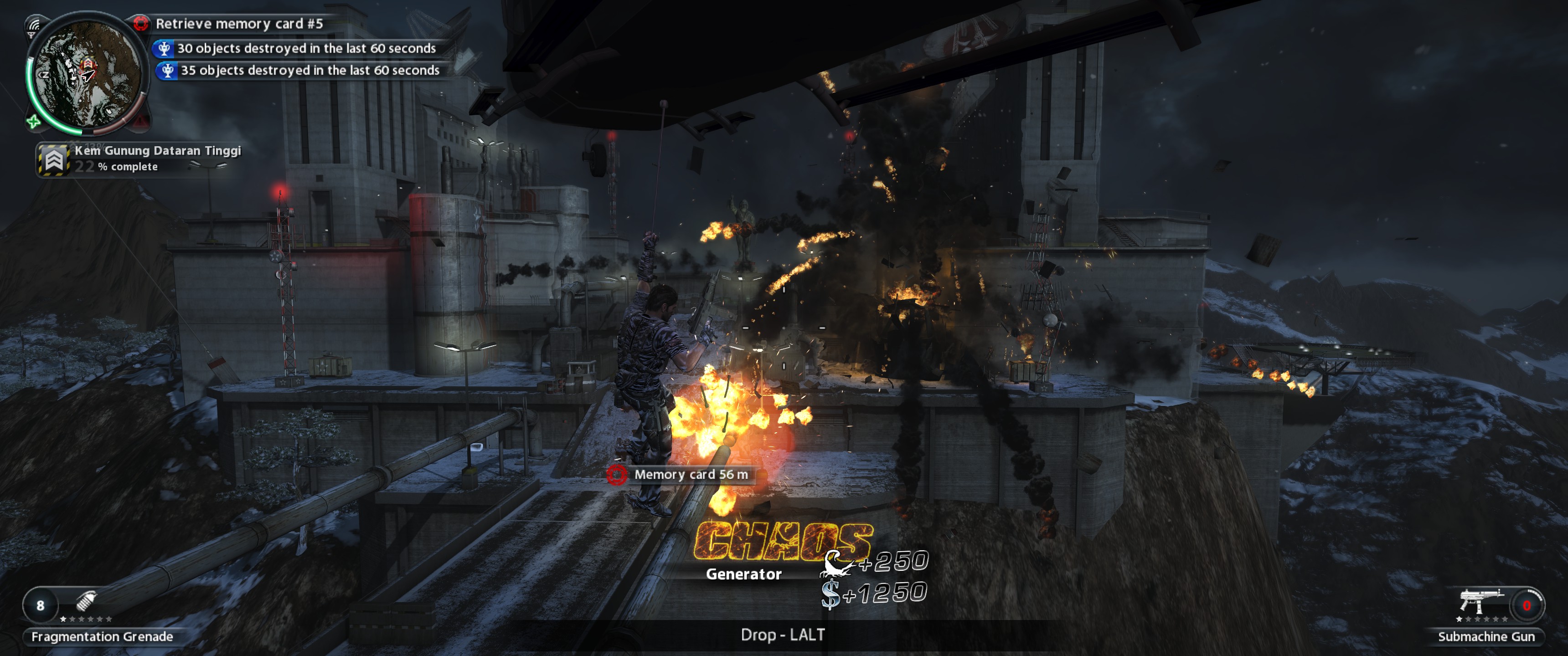 Разрушение военного объекта в Just Cause 2