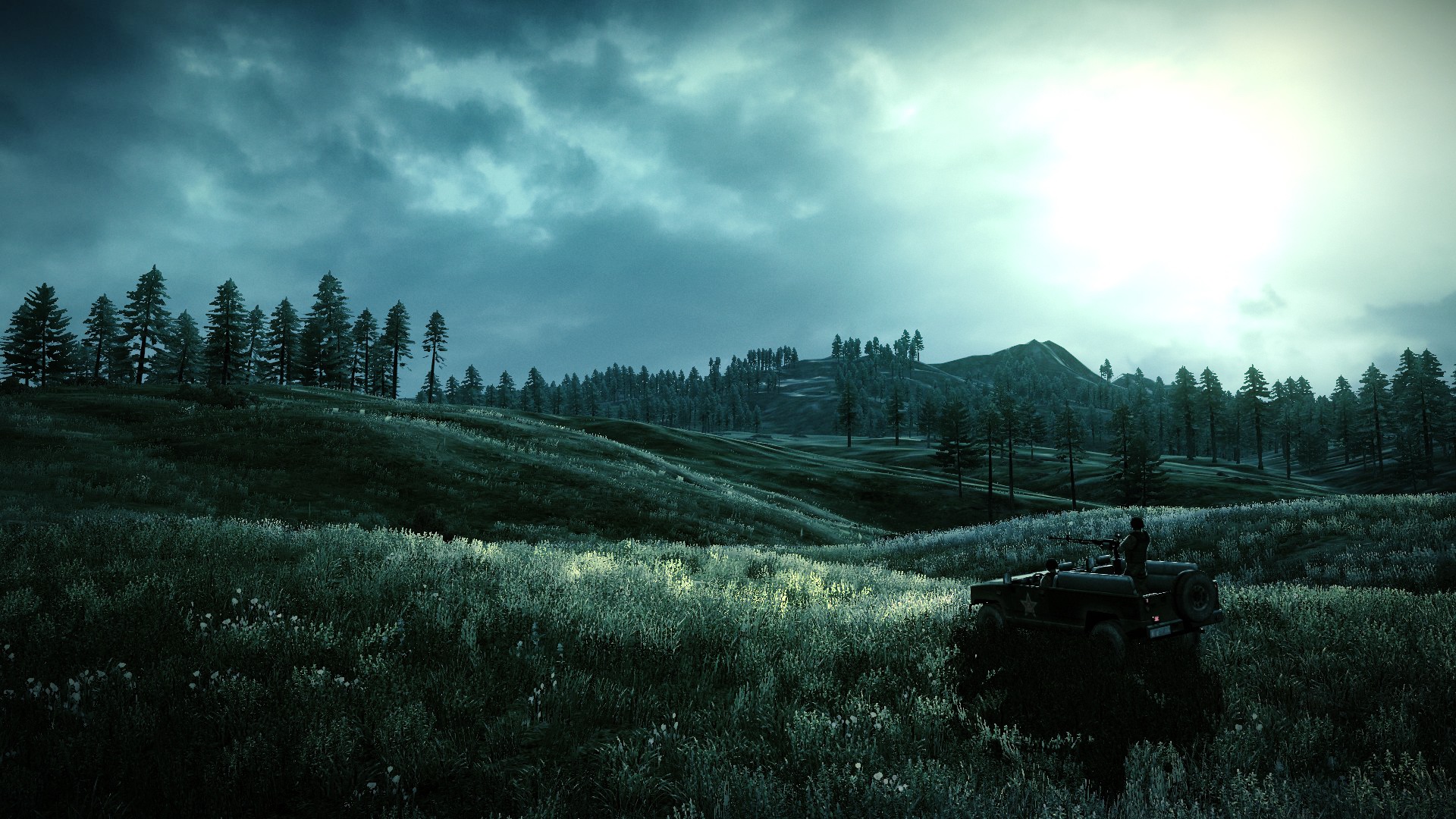 Геймплей Operation Flashpoint: Dragon Rising: отделение на открытой местности