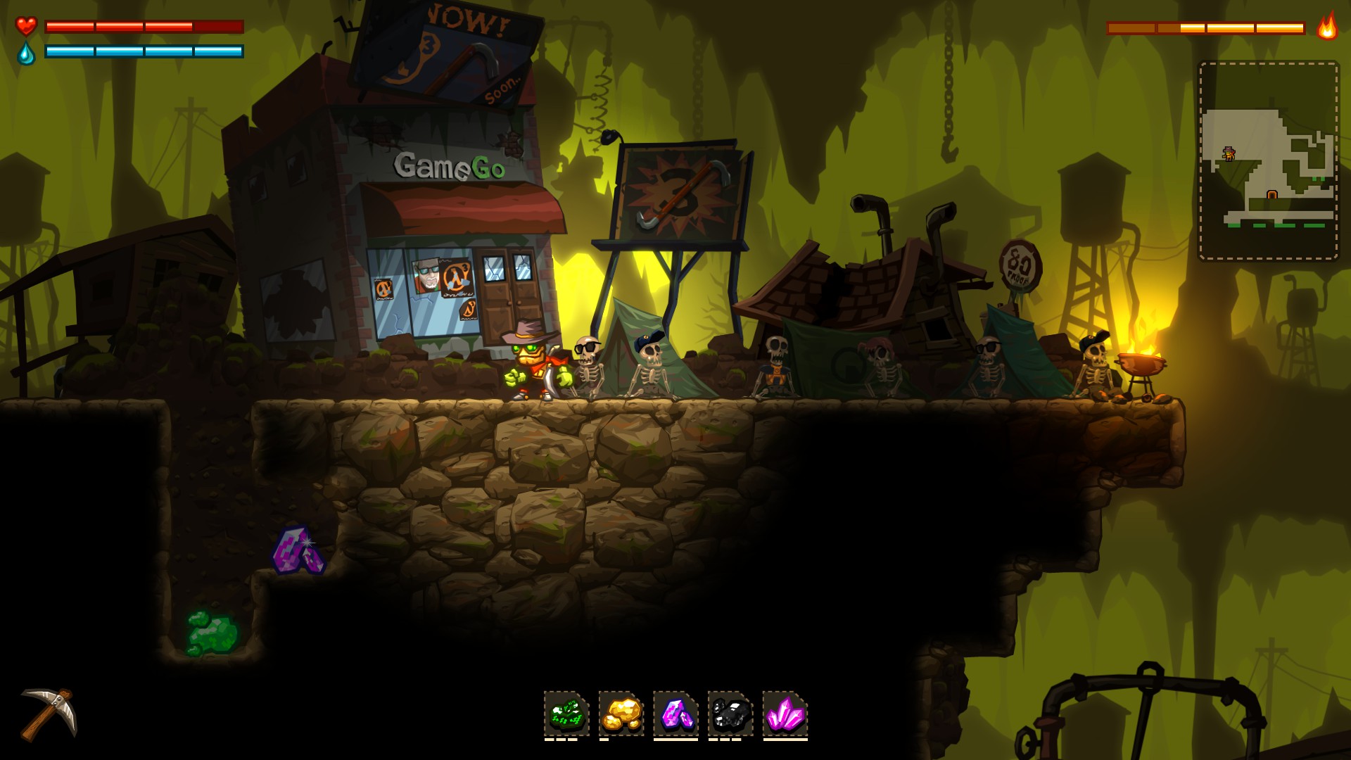 Игровой процесс SteamWorld Dig