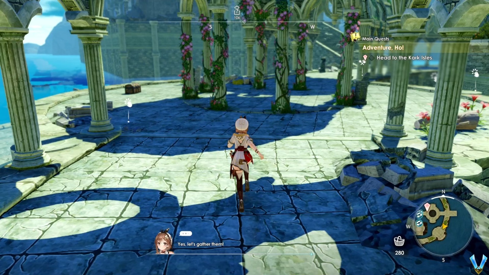 Игровой процесс Atelier Ryza 3: исследование древних руин на острове