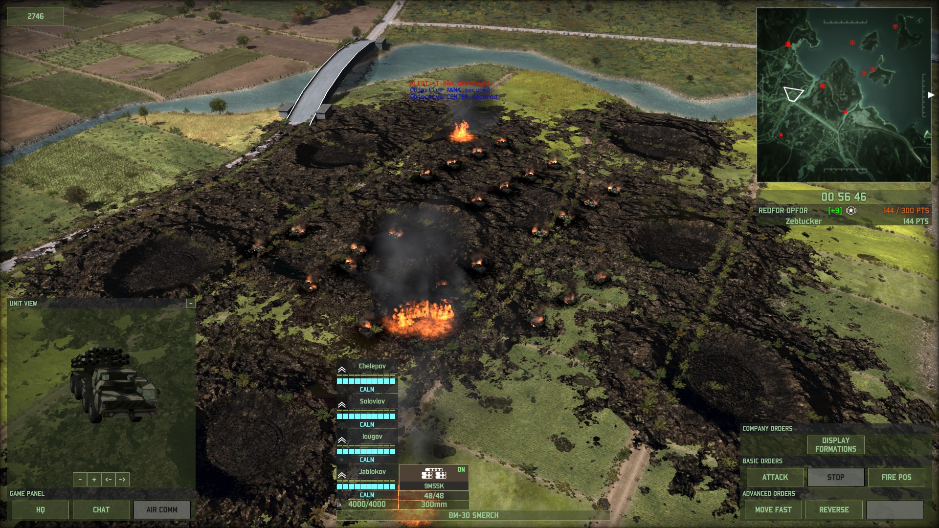 Реактивная артиллерия на поле боя в Wargame: Red Dragon