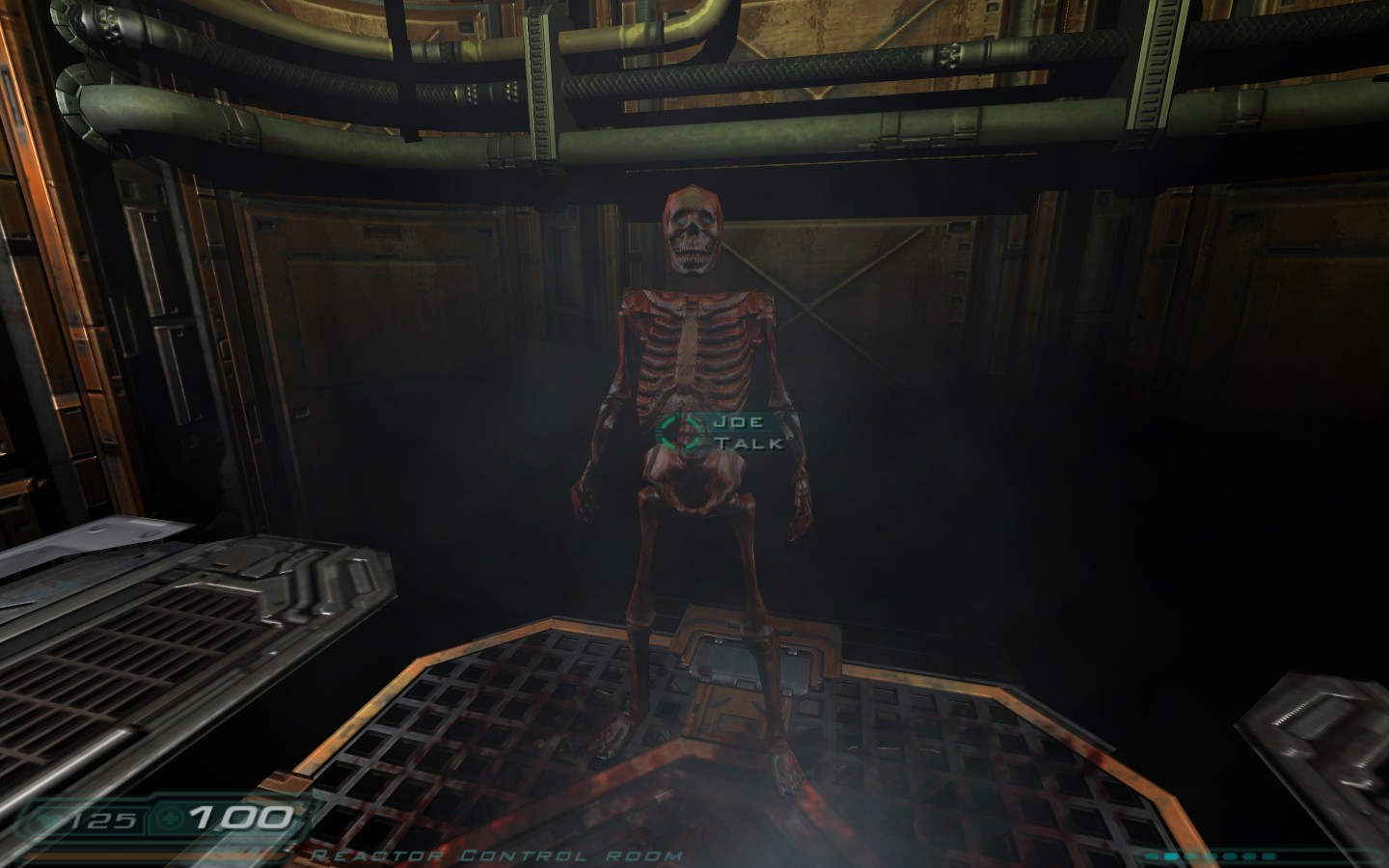 DOOM 3 — столкновение с противником в техническом отсеке