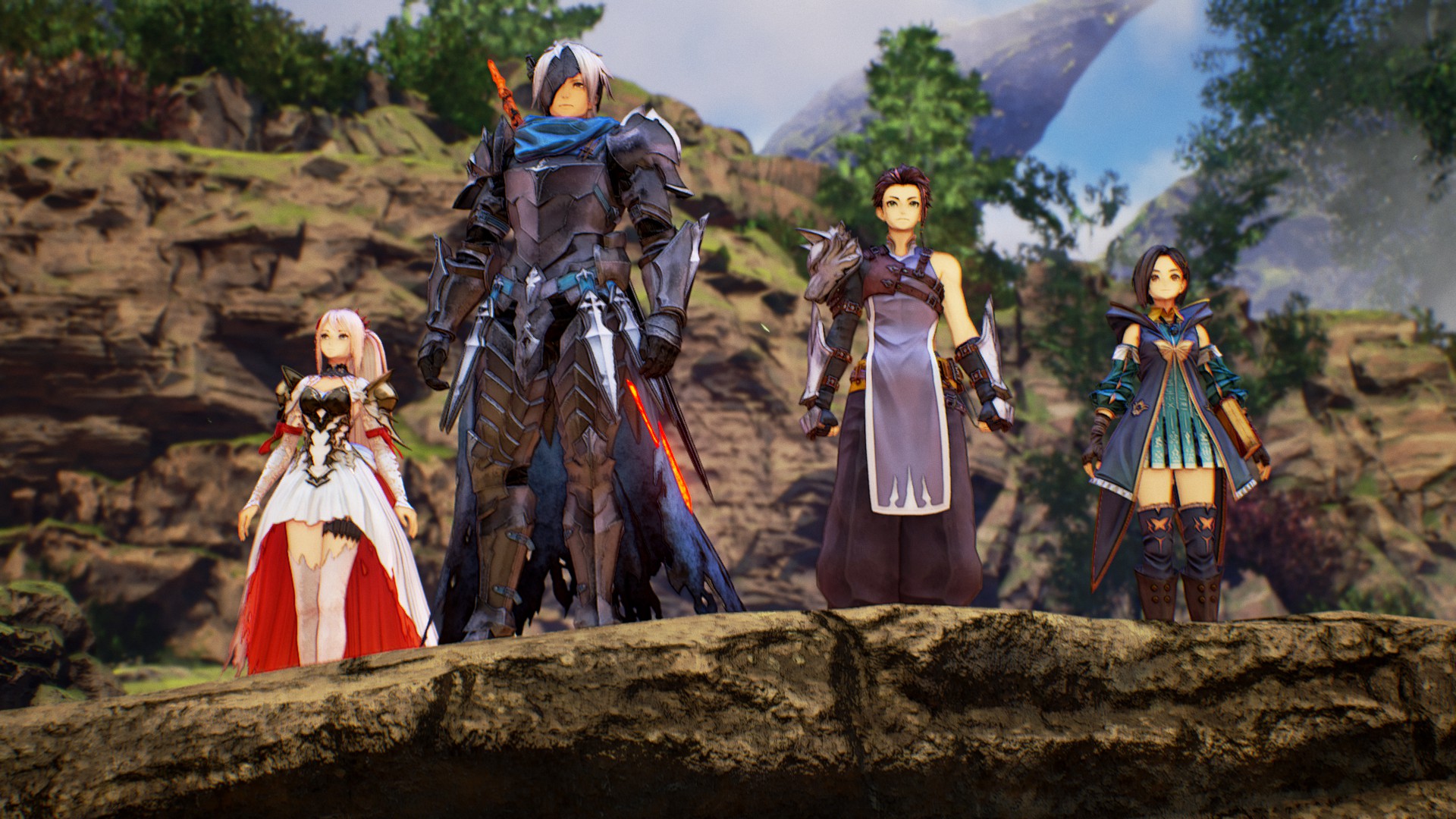 Отряд Tales of Arise во время исследования мира