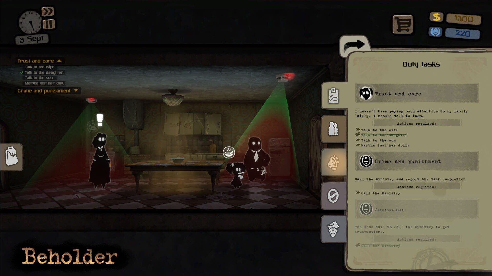 Игровой процесс Beholder