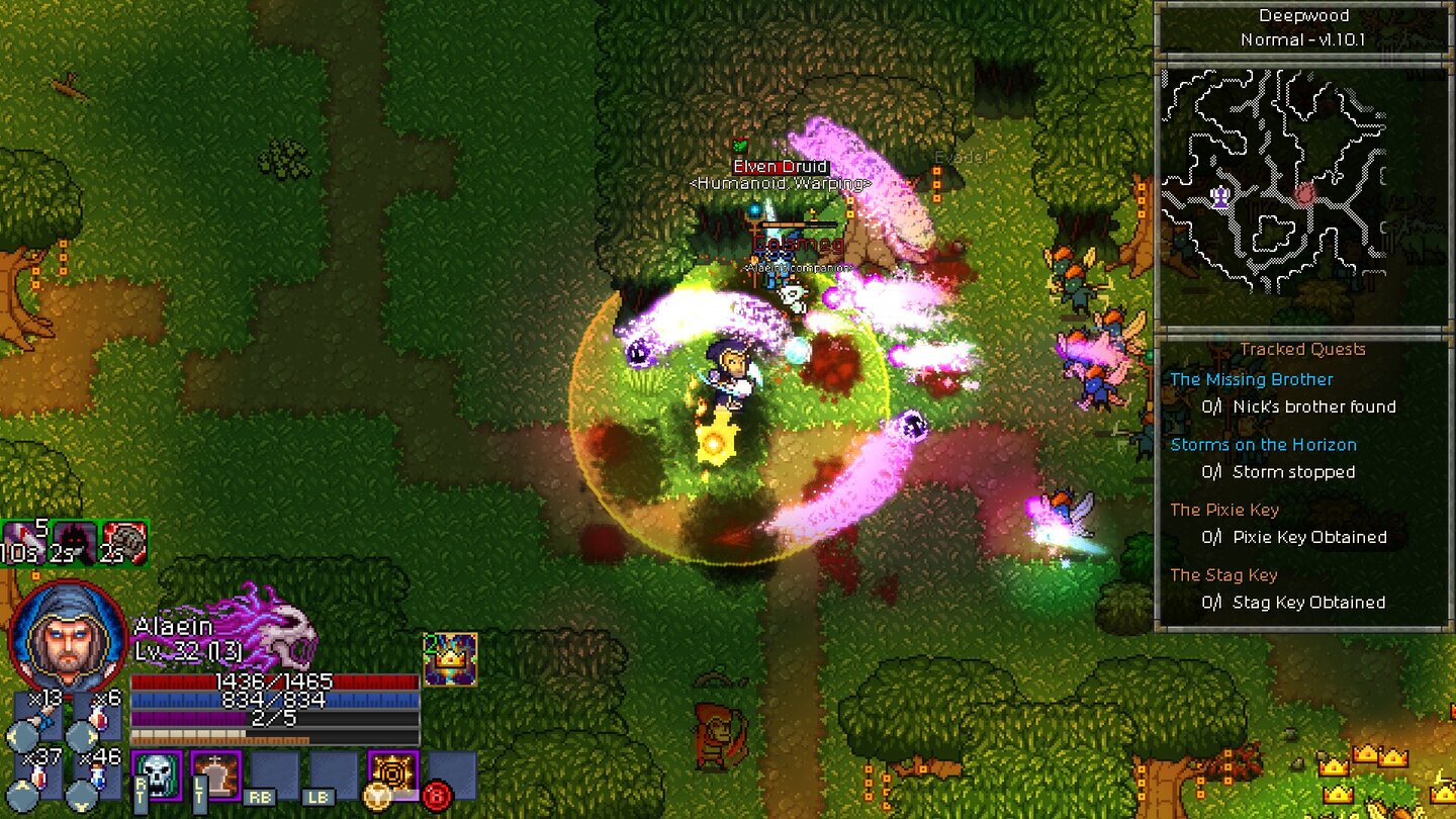 Игровой процесс Chronicon: массовое сражение в лесной области