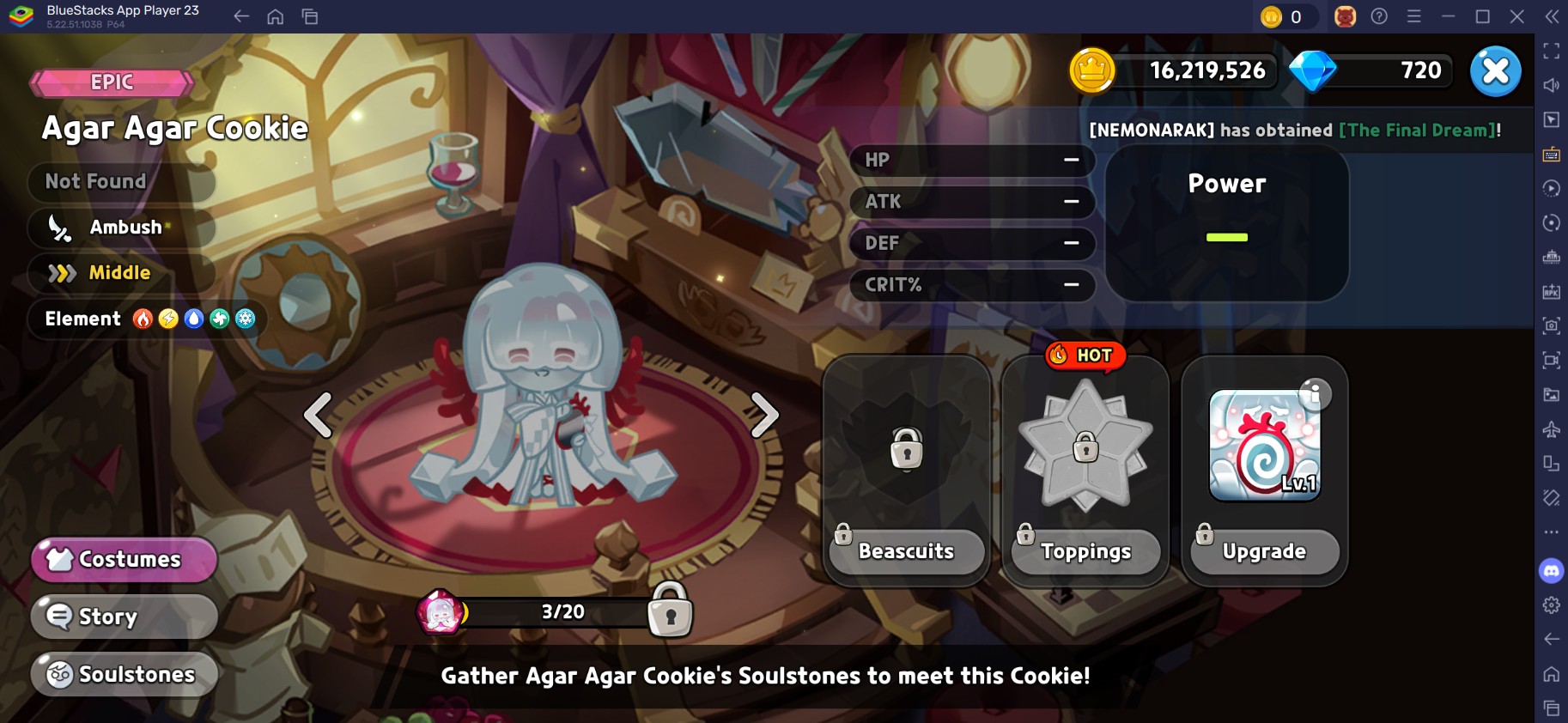 Развитие персонажа в Cookie Run: Kingdom