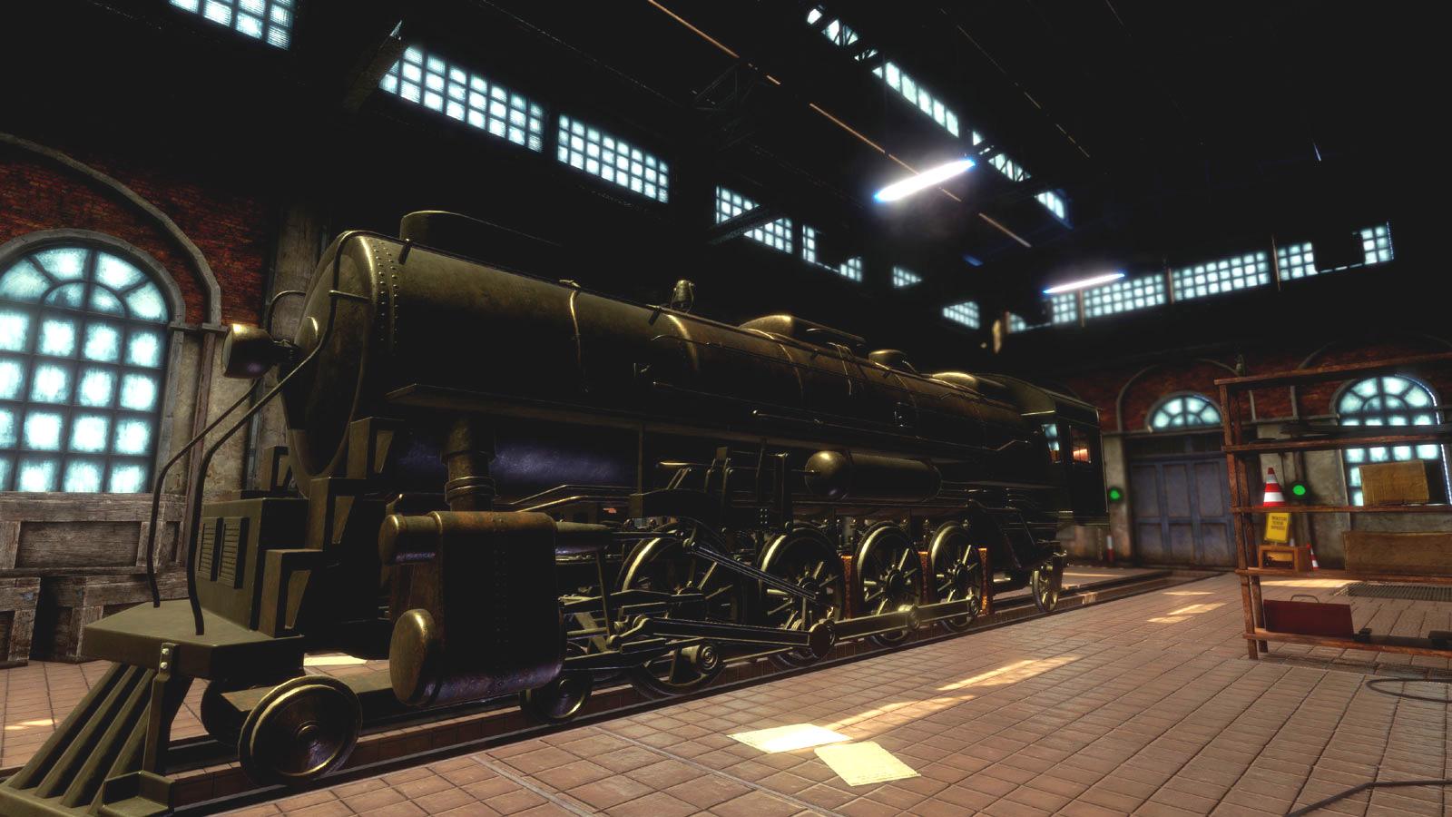 Паровоз в ремонтном депо Train Mechanic Simulator 2017