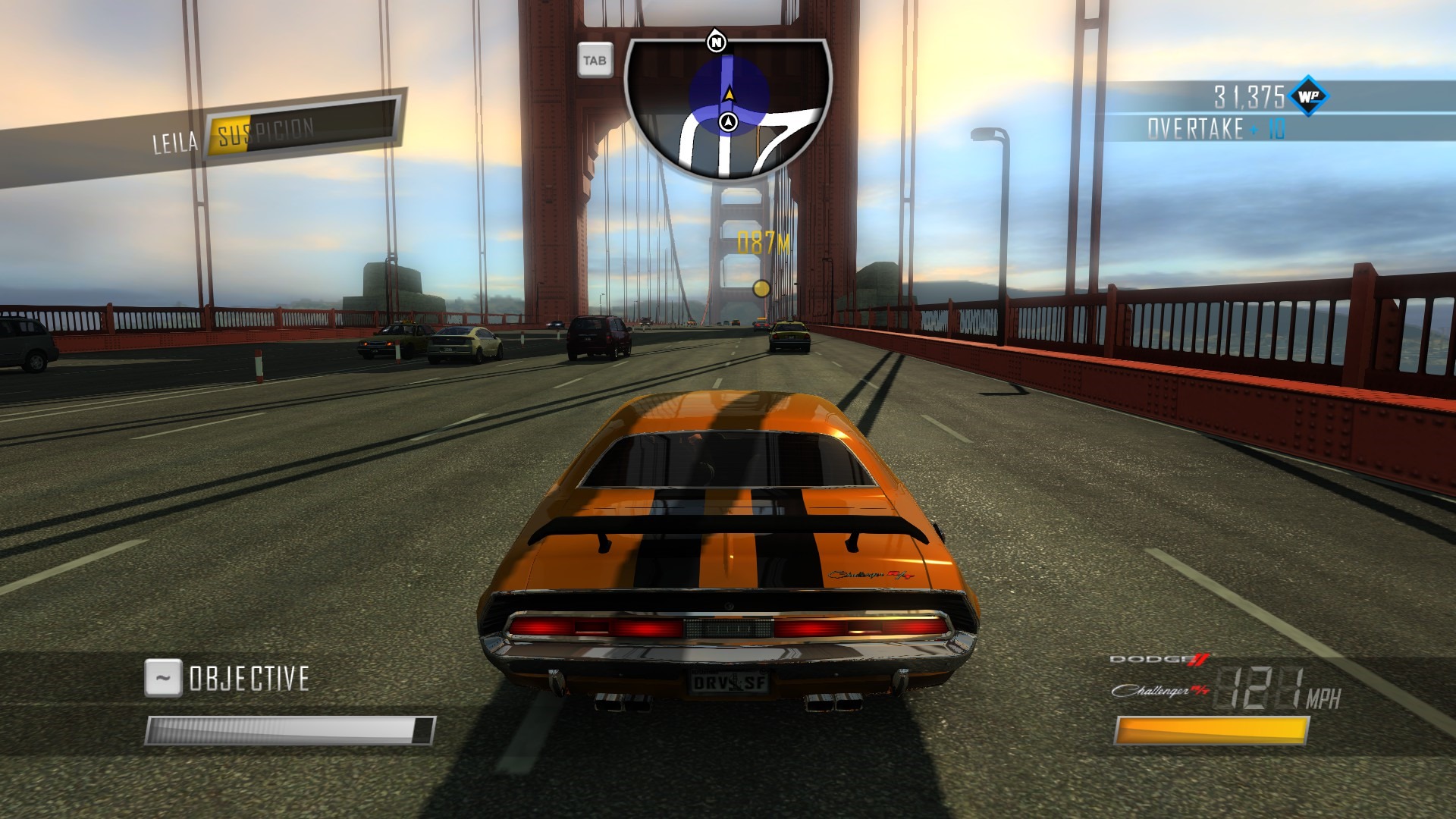 Геймплей Driver San Francisco — автомобильная погоня на мосту