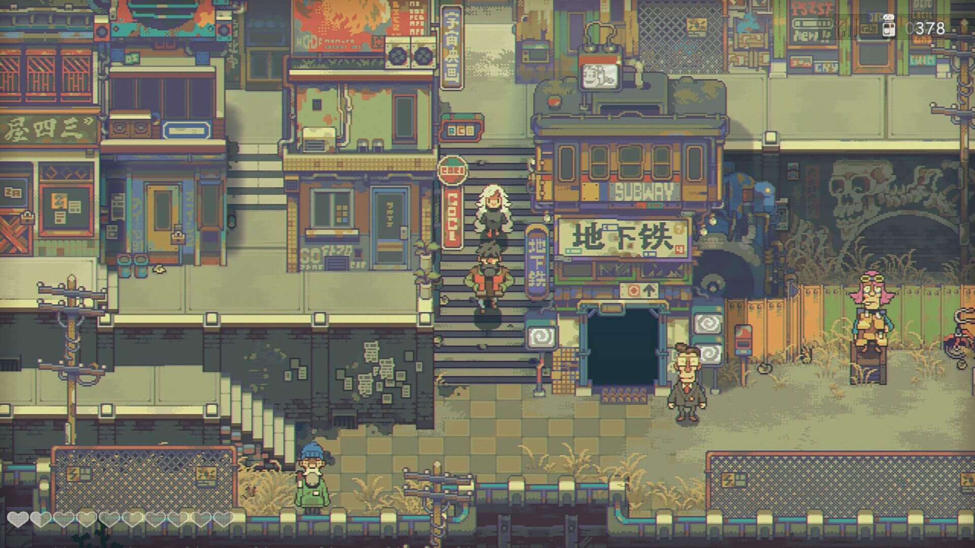 Игровой процесс Eastward: исследование многолюдного города
