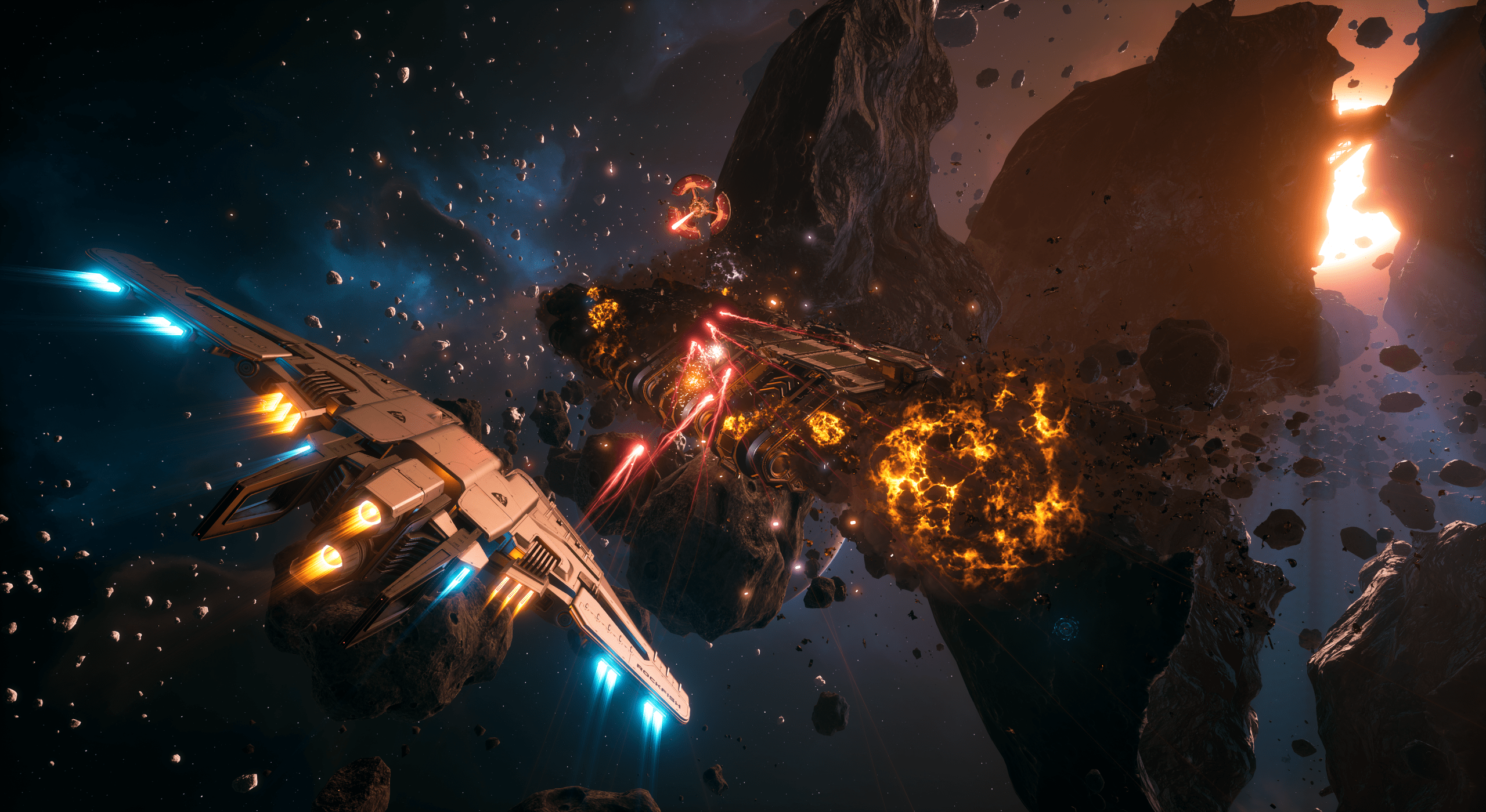 Космический бой среди астероидов в EVERSPACE 2