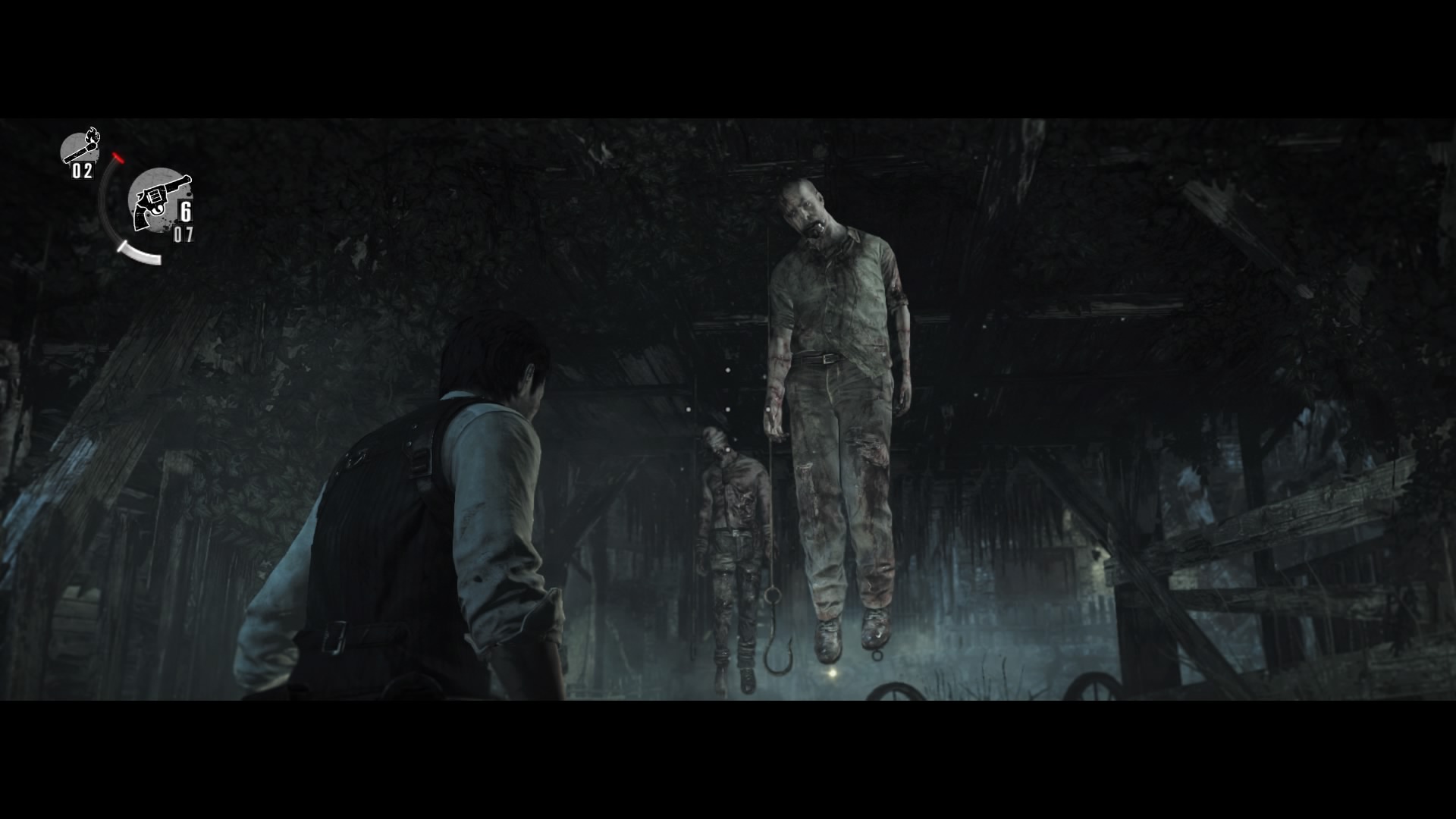 Игровой процесс The Evil Within: Себастьян исследует опасную локацию